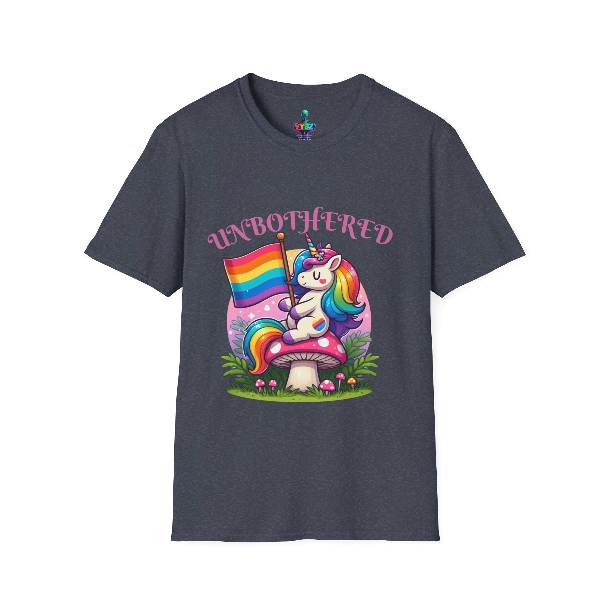 Unisex Pride T-Shirt - Colorful Unbothered Design by VYBZ