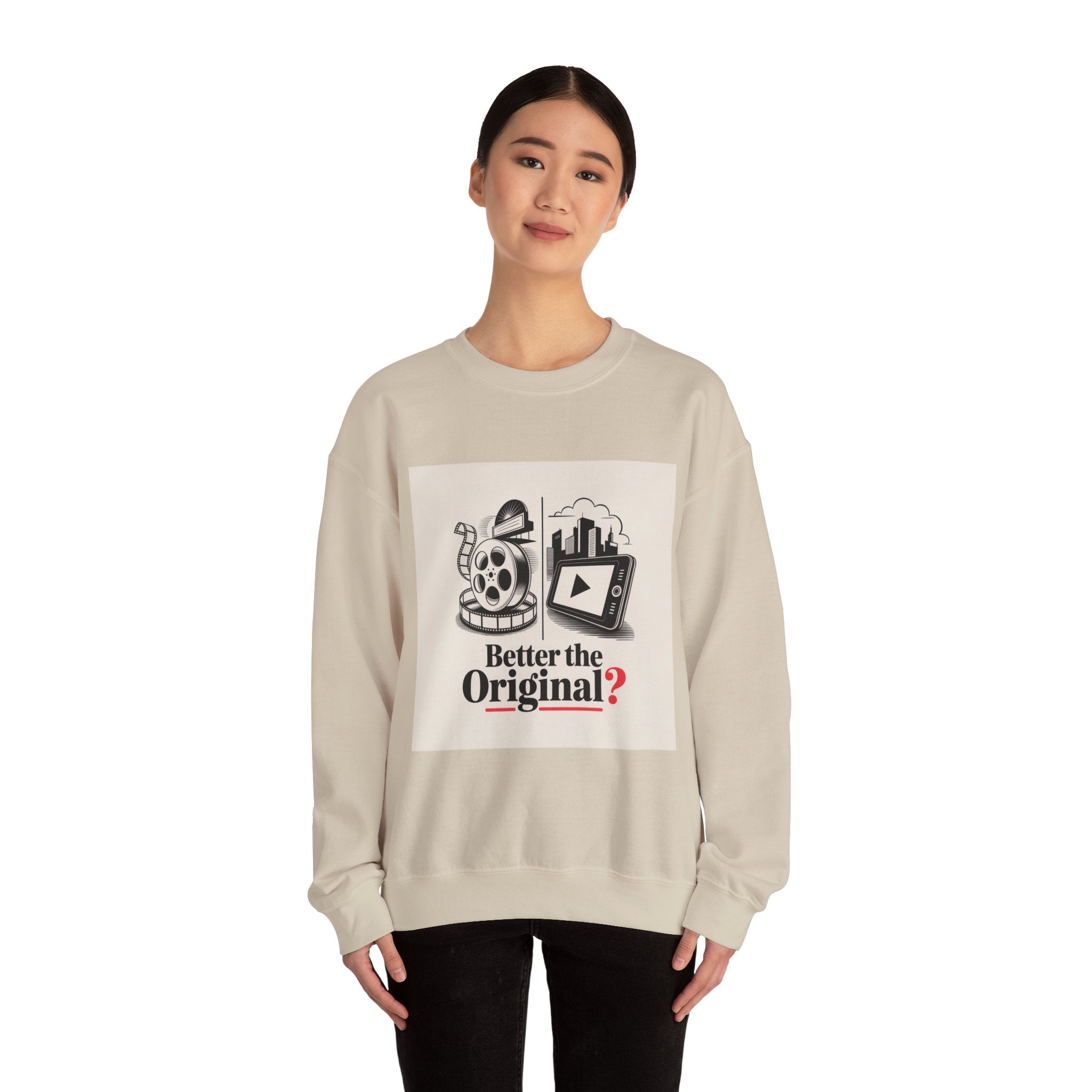 Vintage Movie-Inspired Crewneck Sweatshirt: 'Better the Original?'