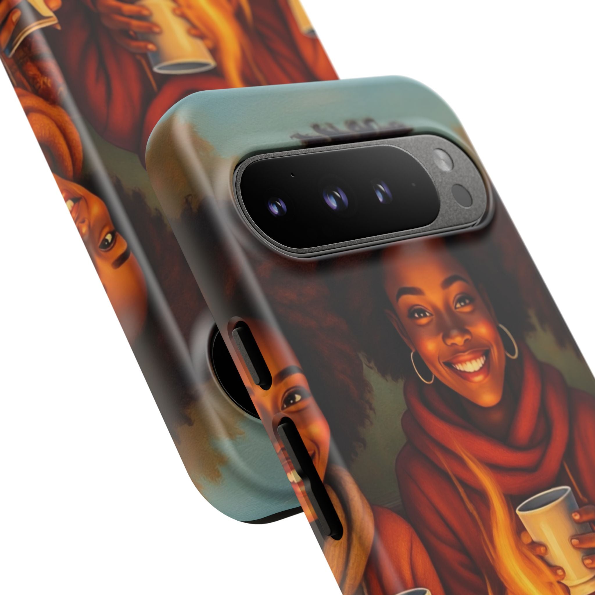 Cozy Phone Case for Campfire Lovers, Tough Cases with Inspirational Design, Perfect Gift for Friends, Birthday Present, Nature Vibe