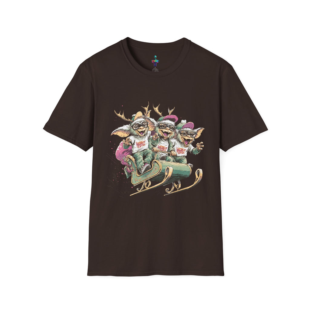 Christmas Gremlin Trio Sleigh T-Shirt
