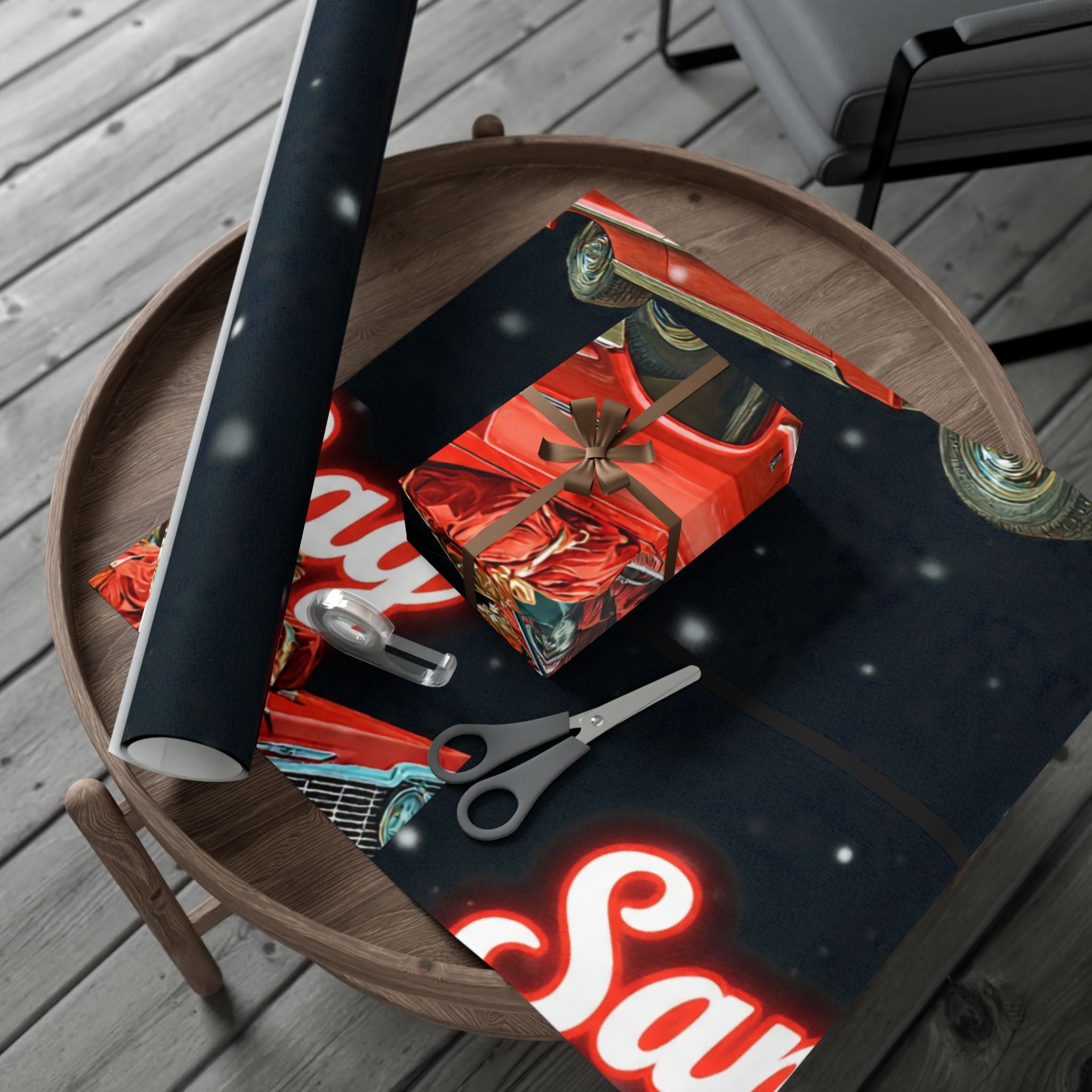 Vintage Santa's Bag Gift Wrap Papers, Holiday Wrapping Paper, Christmas Gift Wrap, Festive Gift Wrap, Retro Santa Paper