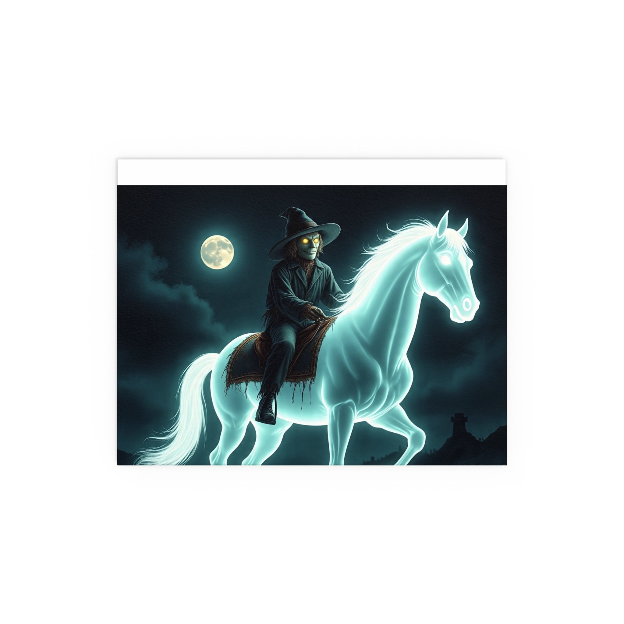 Mystical Wizard Horse Silk Poster, Home Decor, Halloween Art, Wall Art, Gift for Horse Lovers, Indoor and Outdoor Decoration
