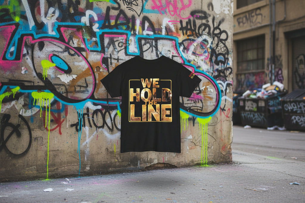 Rebel North Star T-Shirt — 'North Star Rebel' Front & 'We Hold The Line' Back Graphic Tee