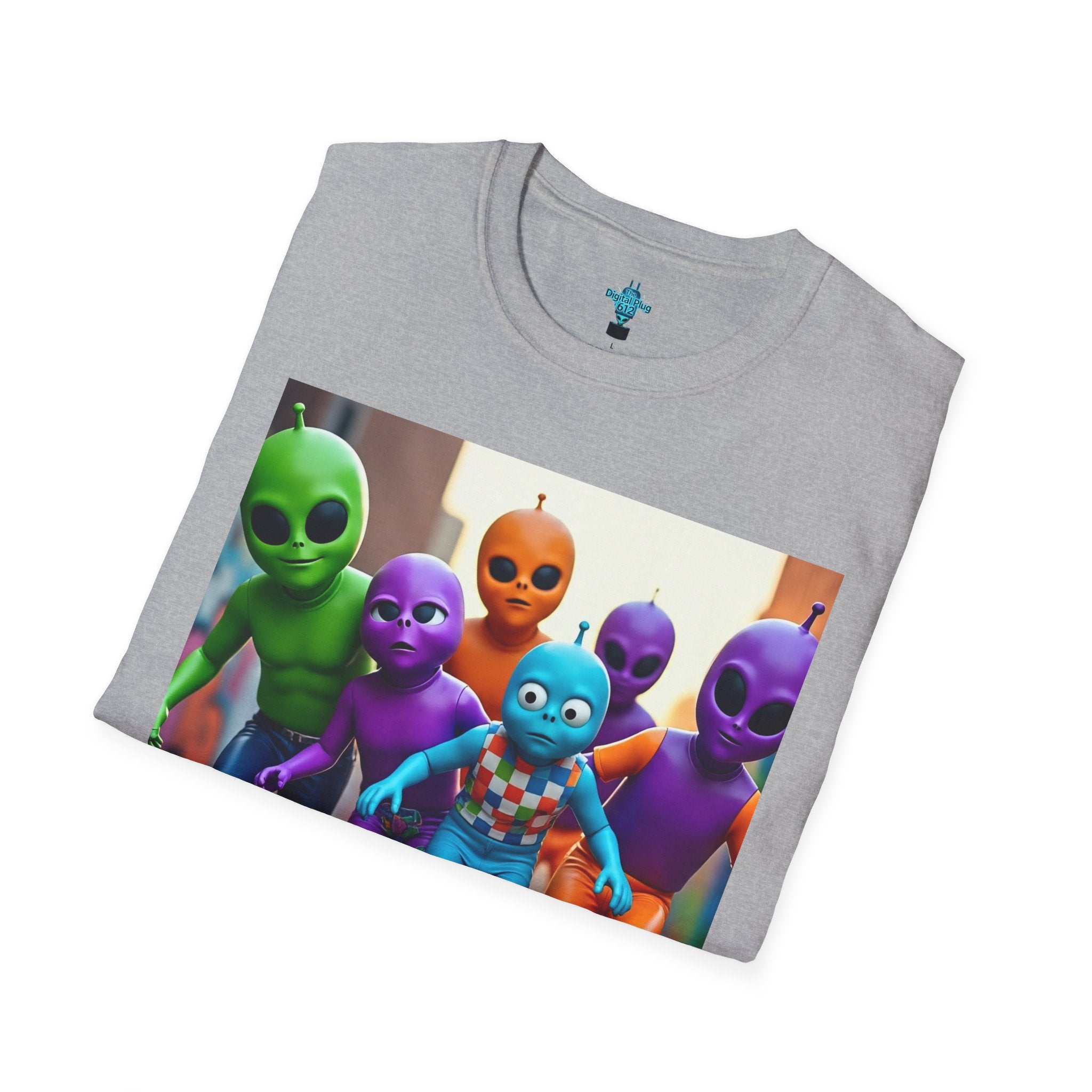 VYBZ Alien Skateboarder Unisex T-Shirt, Cool Graphic Tee for Skaters, Fun Summer Wear, Unique Gift for Kids and Teens, Vibrant Street [...]