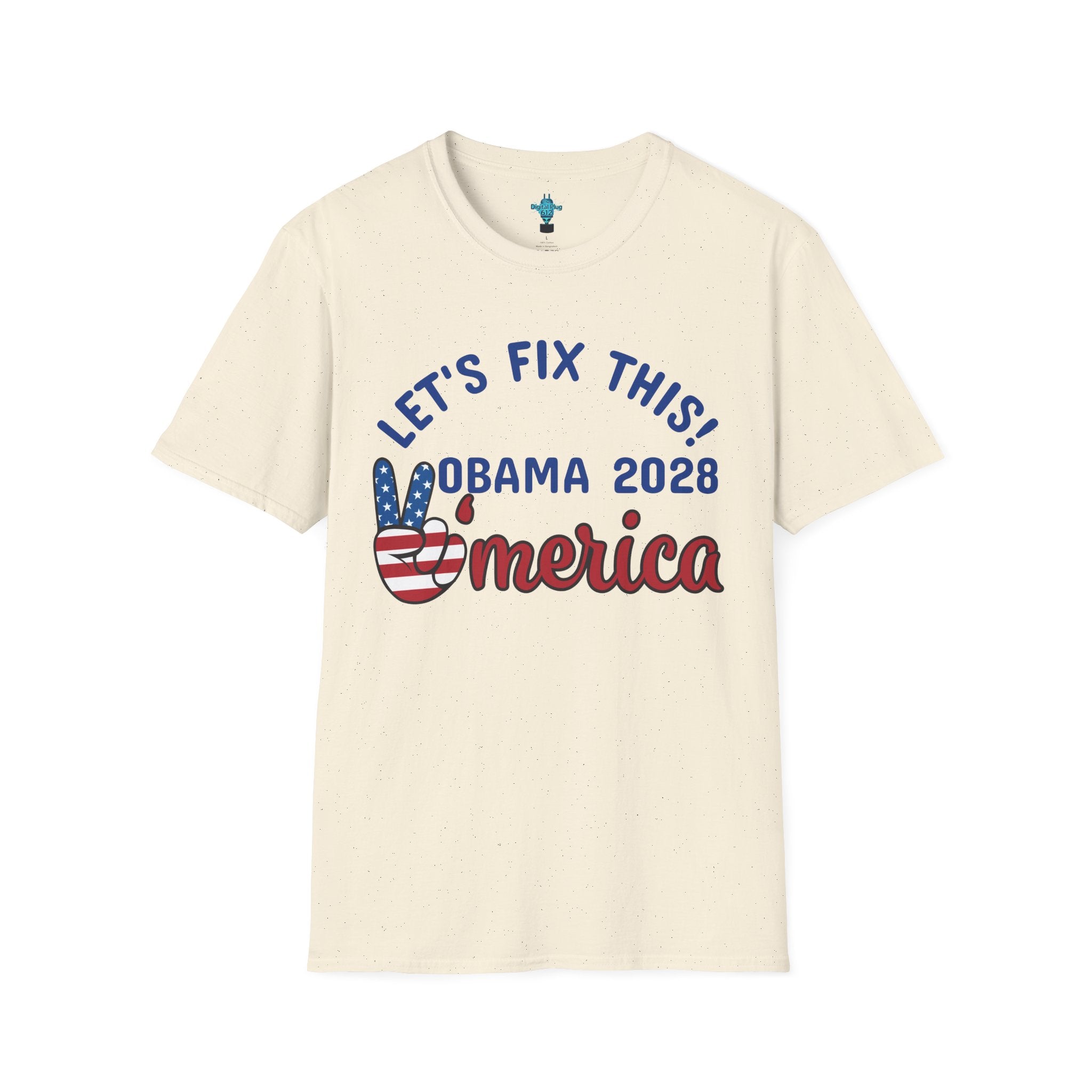 VYBZ Obama 2028 Unisex Softstyle T-Shirt, Casual Wear, Political Statement Tee, Gift for Activists, Election Merchandise