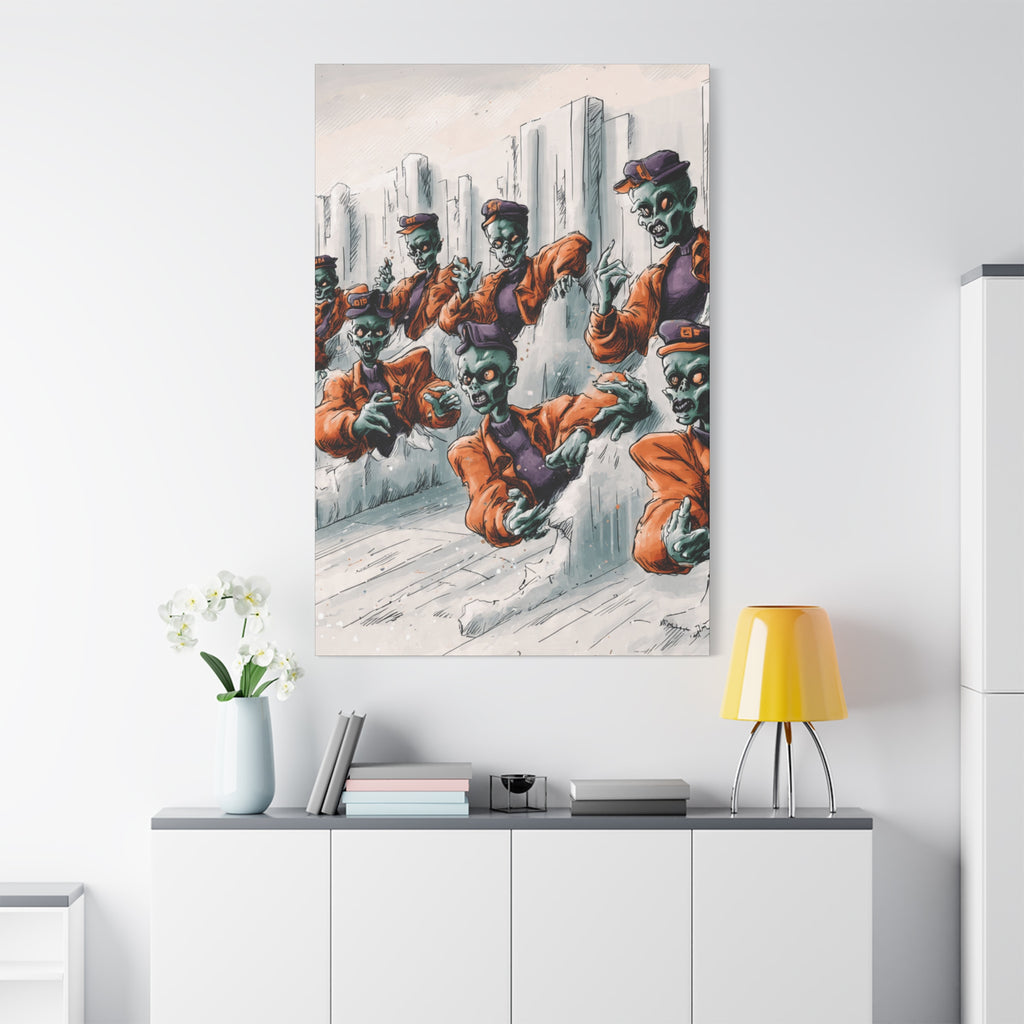 Zombie Chorus Matte Canvas Wall Art
