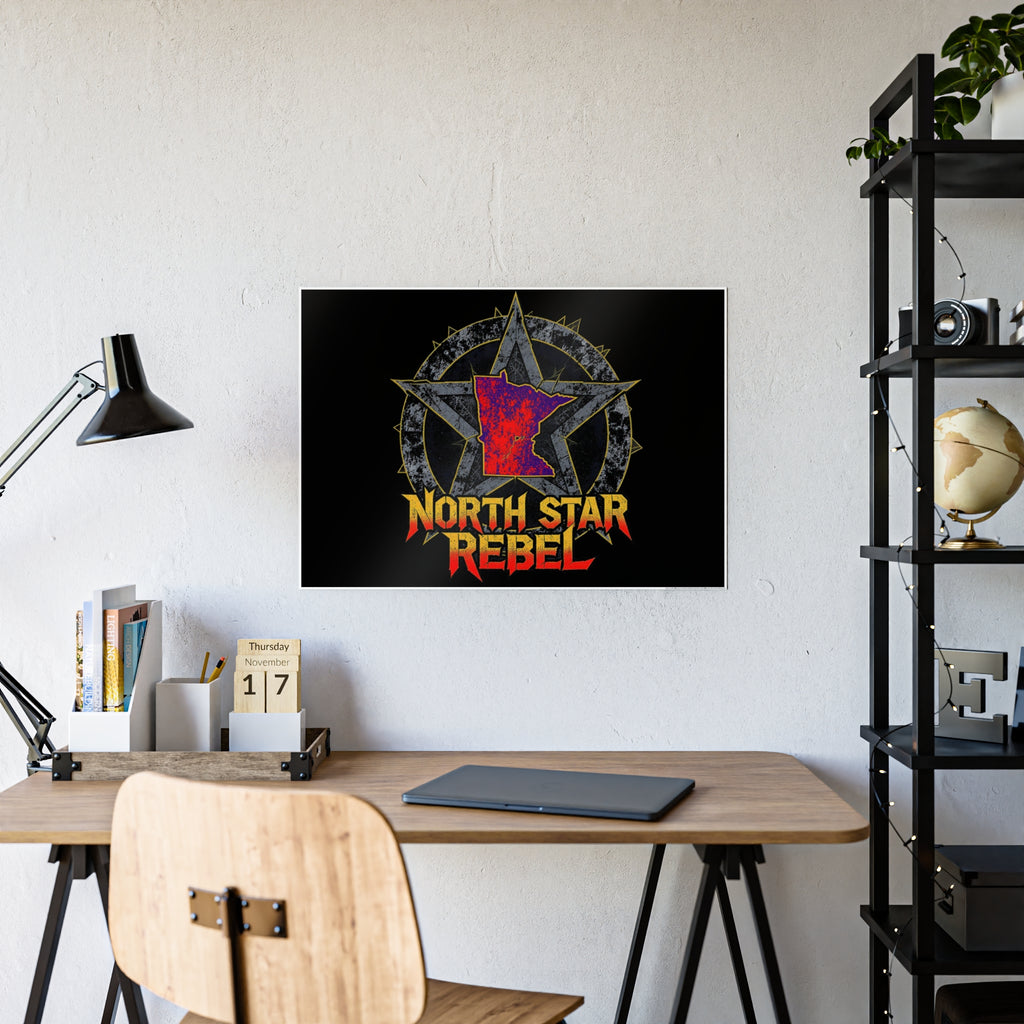 North Star Rebel Gloss Poster — Retro Punk Wall Art
