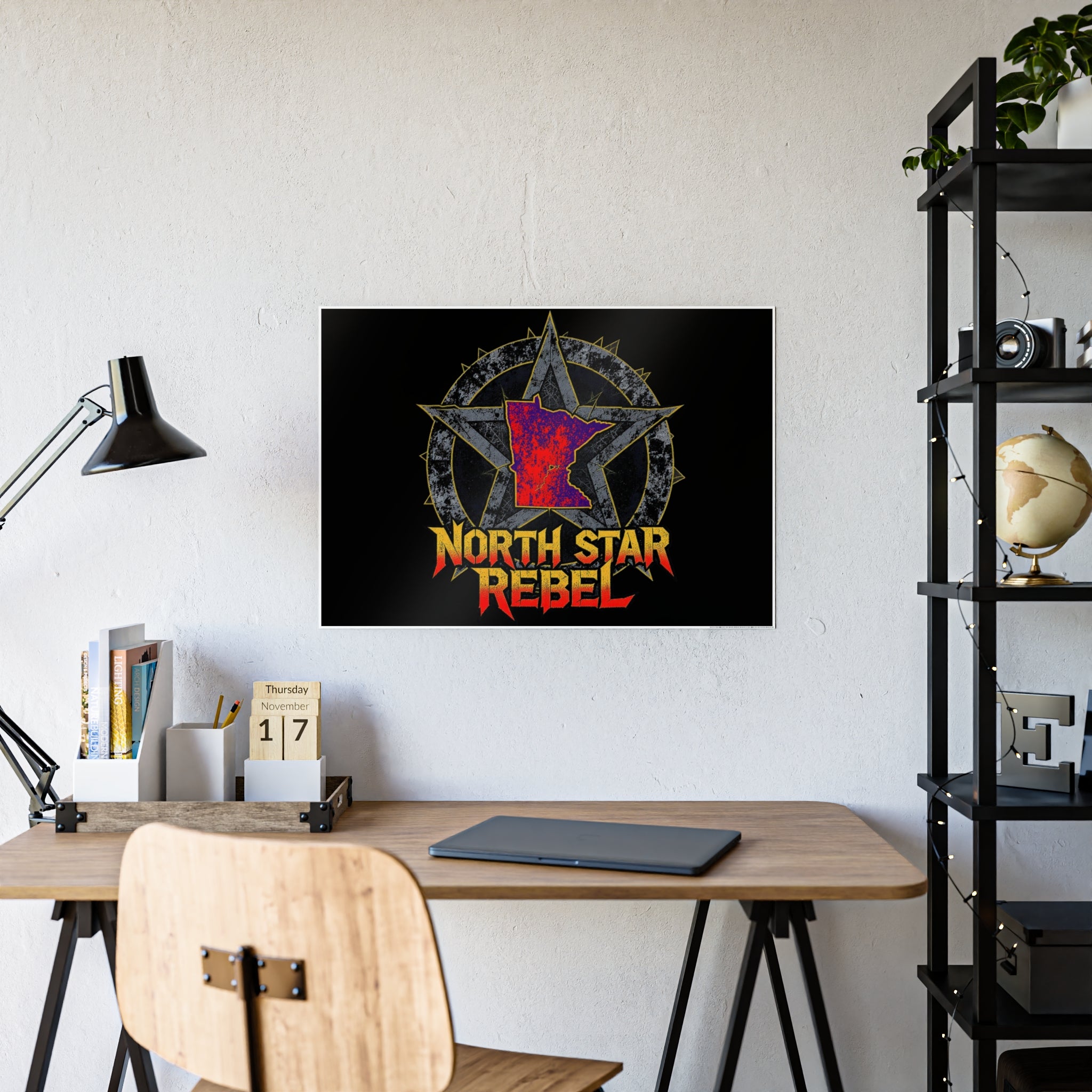North Star Rebel Gloss Poster — Retro Punk Wall Art