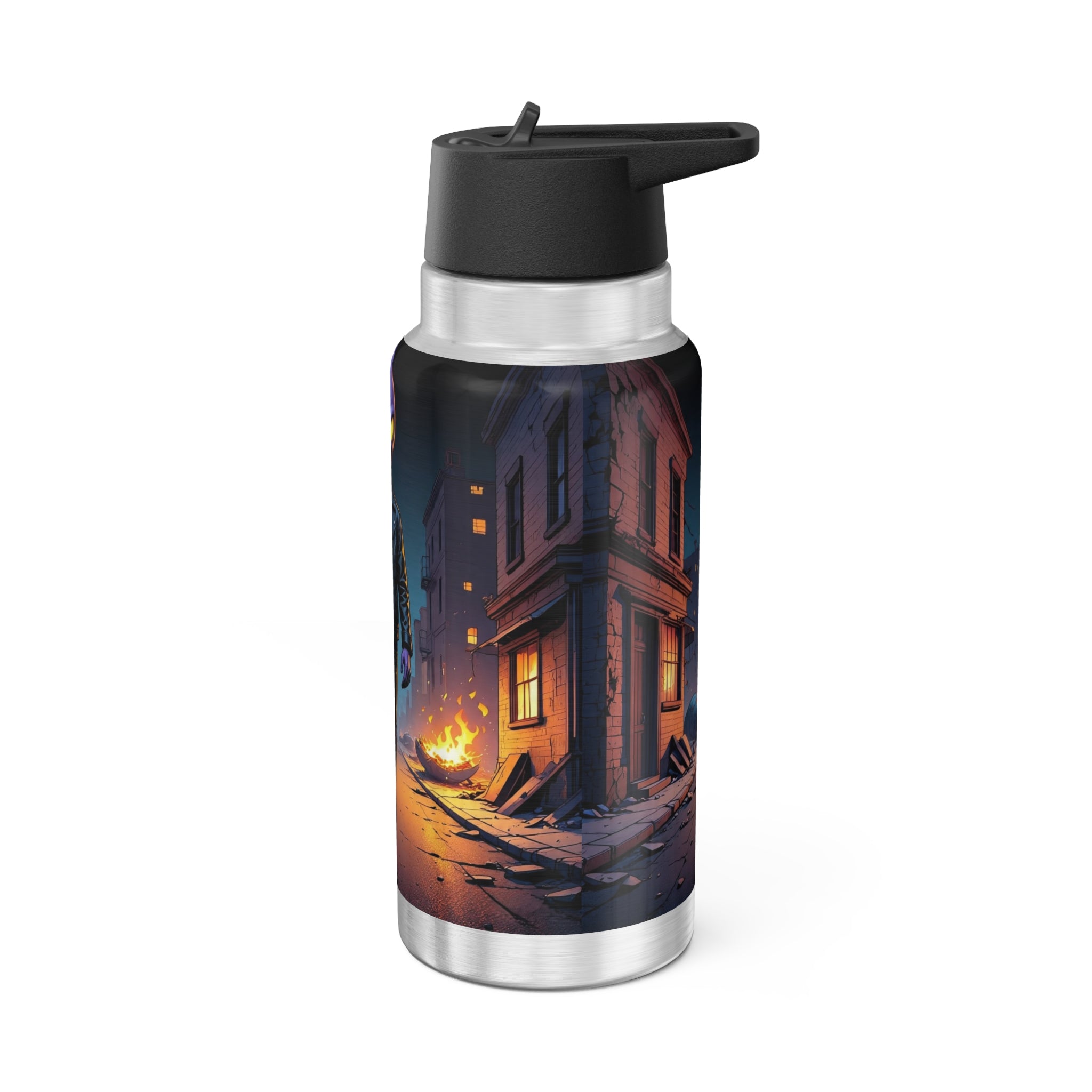 Alien-Themed 32oz Stainless Steel Water Bottle