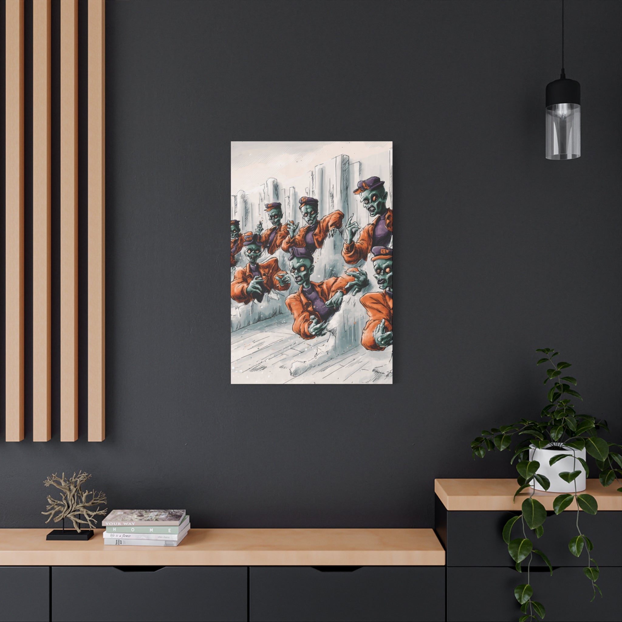 Zombie Chorus Matte Canvas Wall Art