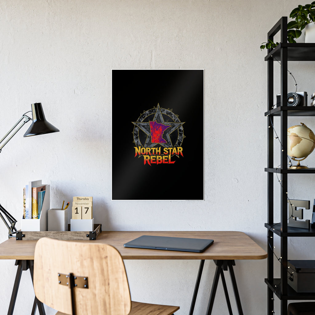 North Star Rebel Gloss Poster — Retro Punk Wall Art