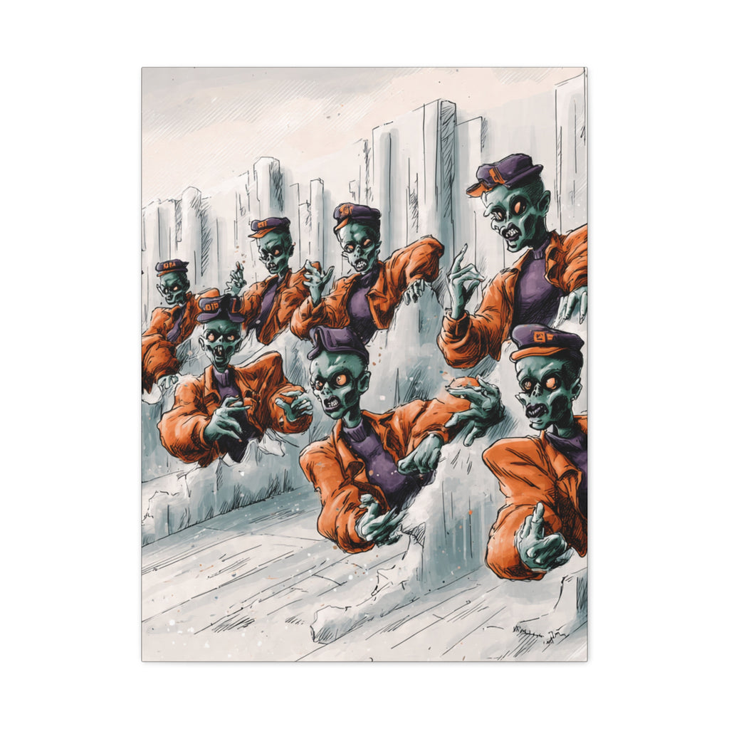 Zombie Chorus Matte Canvas Wall Art