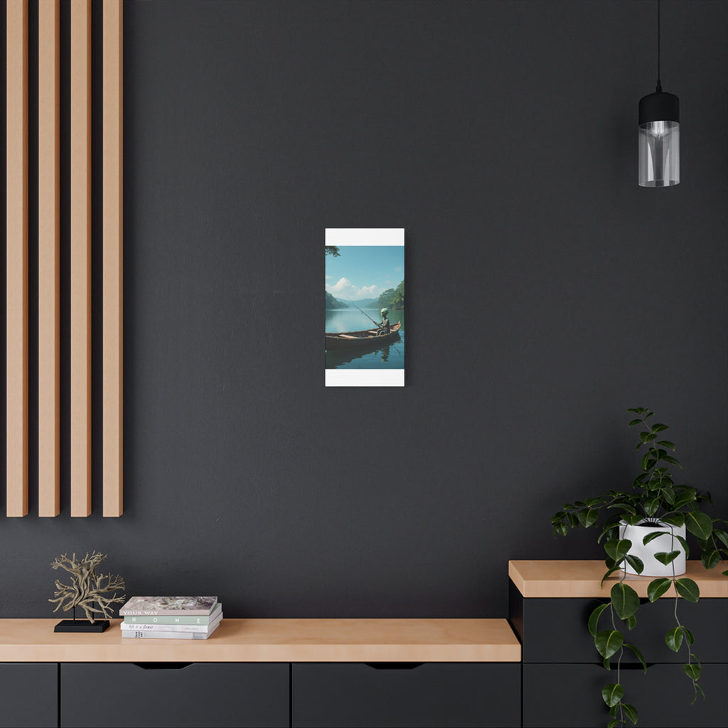 Alien Fishing Canvas Art