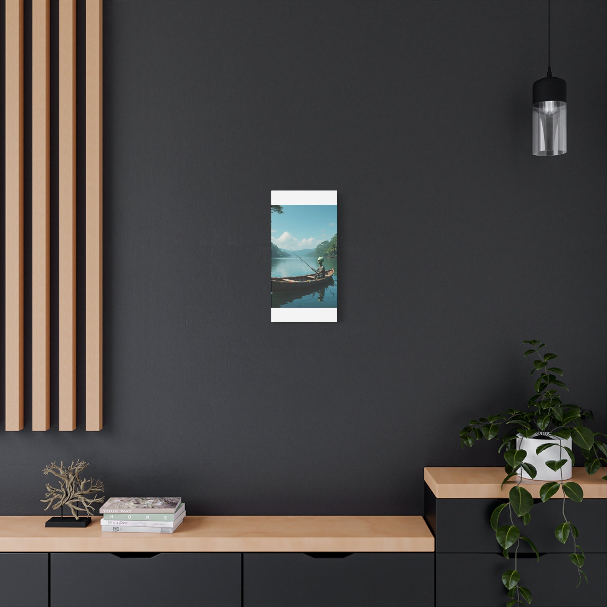Alien Fishing Canvas Art