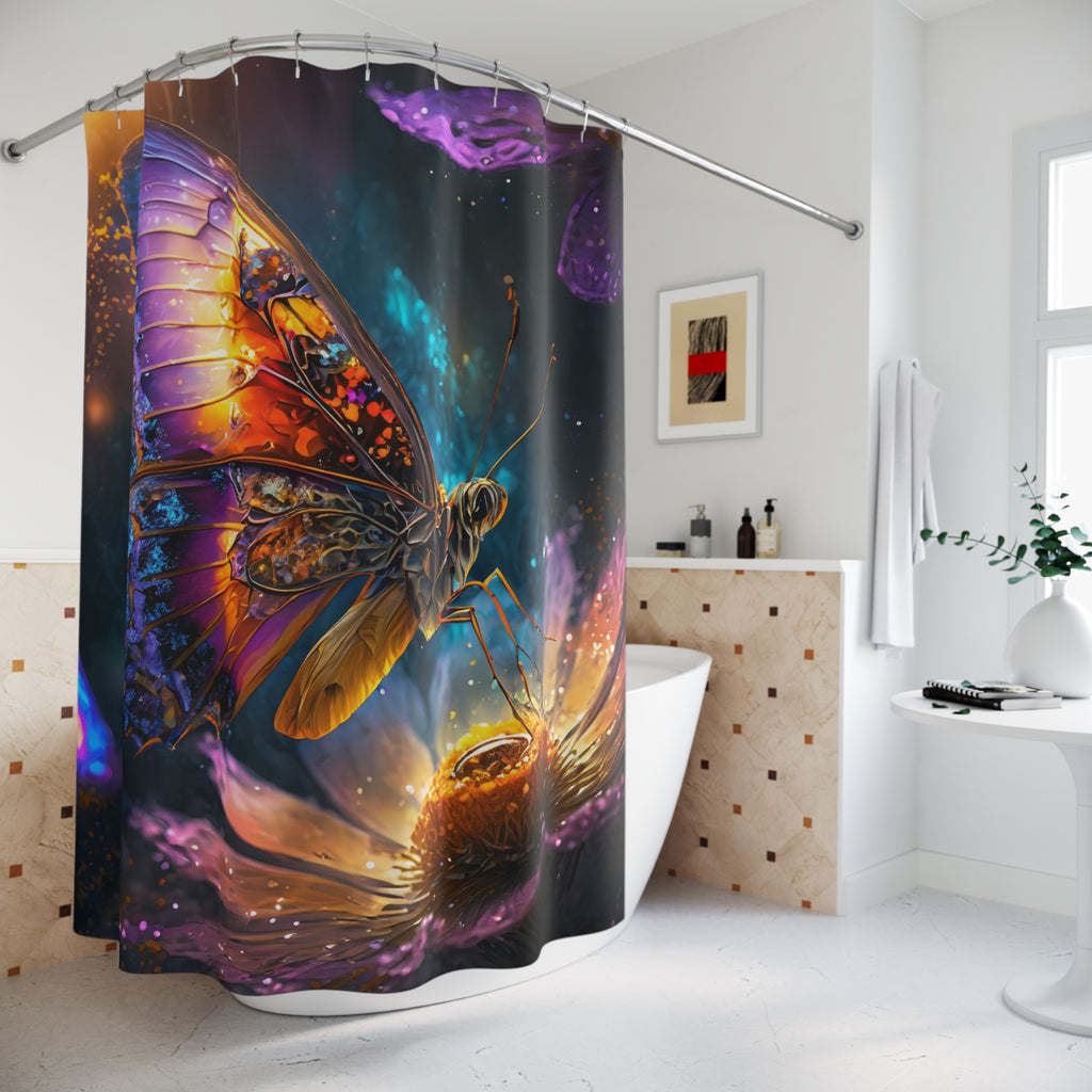 Vibrant Butterfly Shower Curtain