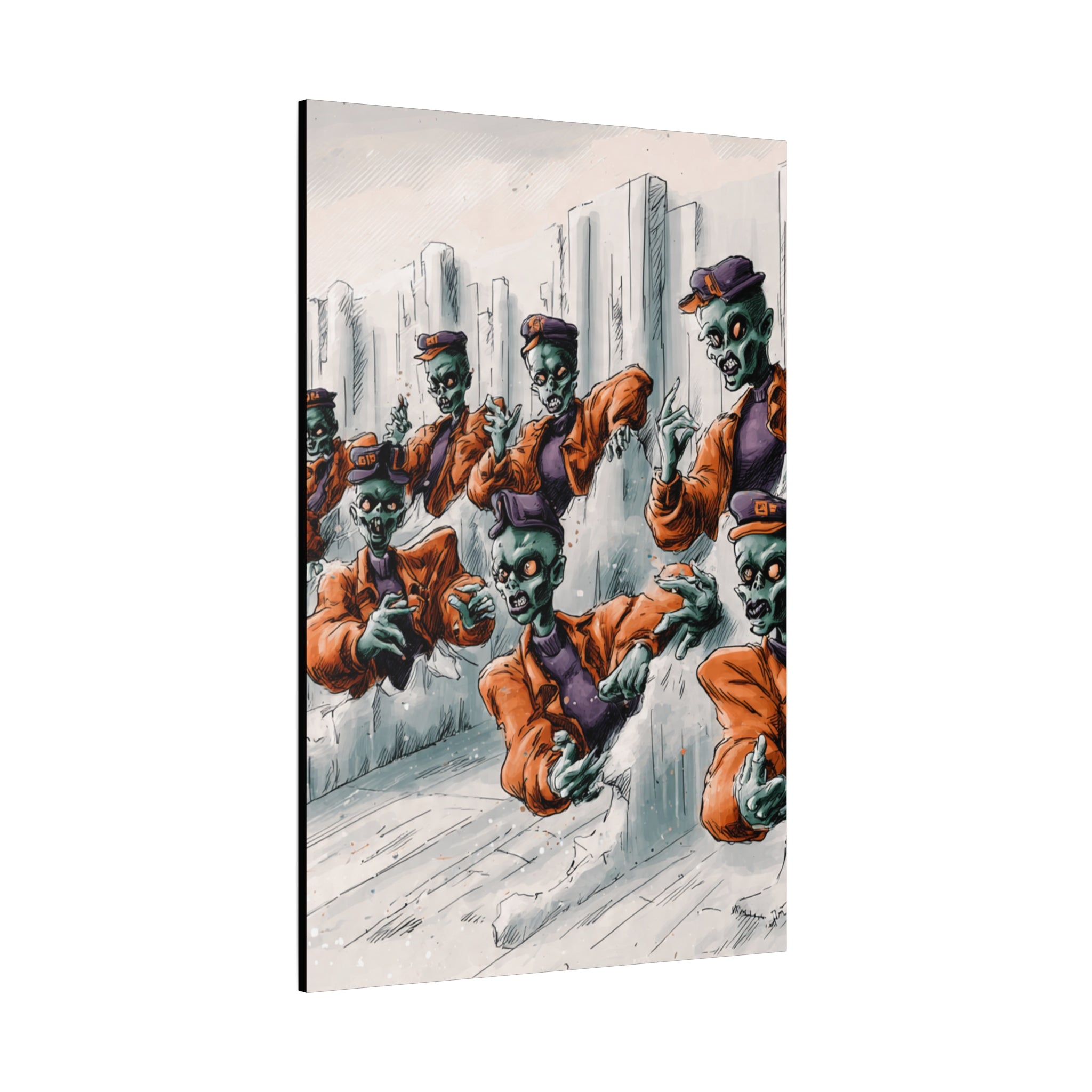 Zombie Chorus Matte Canvas Wall Art