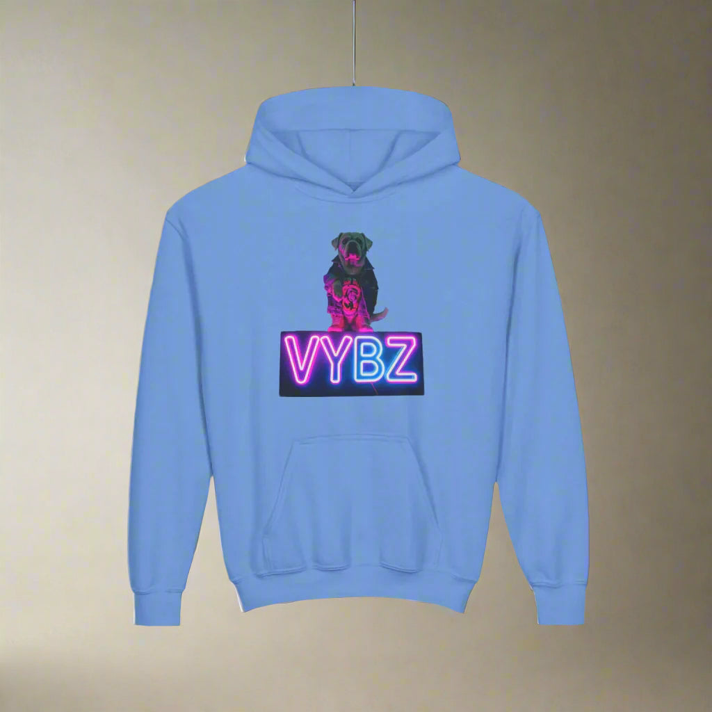 Youth Neon VYBZ Hooded Sweatshirt - Stylish, Comfortable, Gift for Teens, Streetwear, Party Wear, Cool Graphic Hoodie