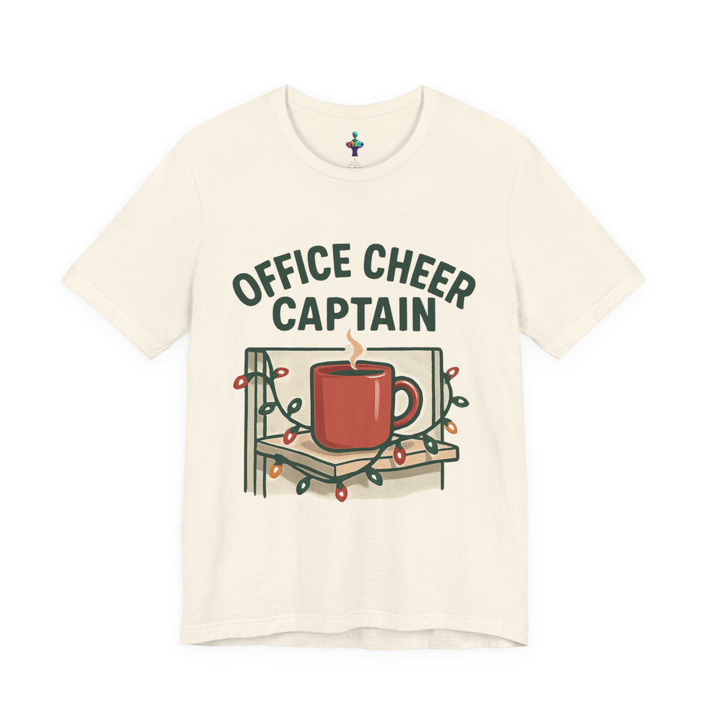 Office Cheer Captain Tee — Holiday Coffee Mug Christmas Work Shirt