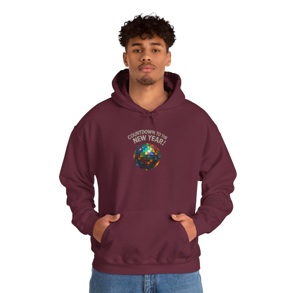 New Year Disco Ball Hoodie – "Countdown to the New Year" Holiday Sweatshirt