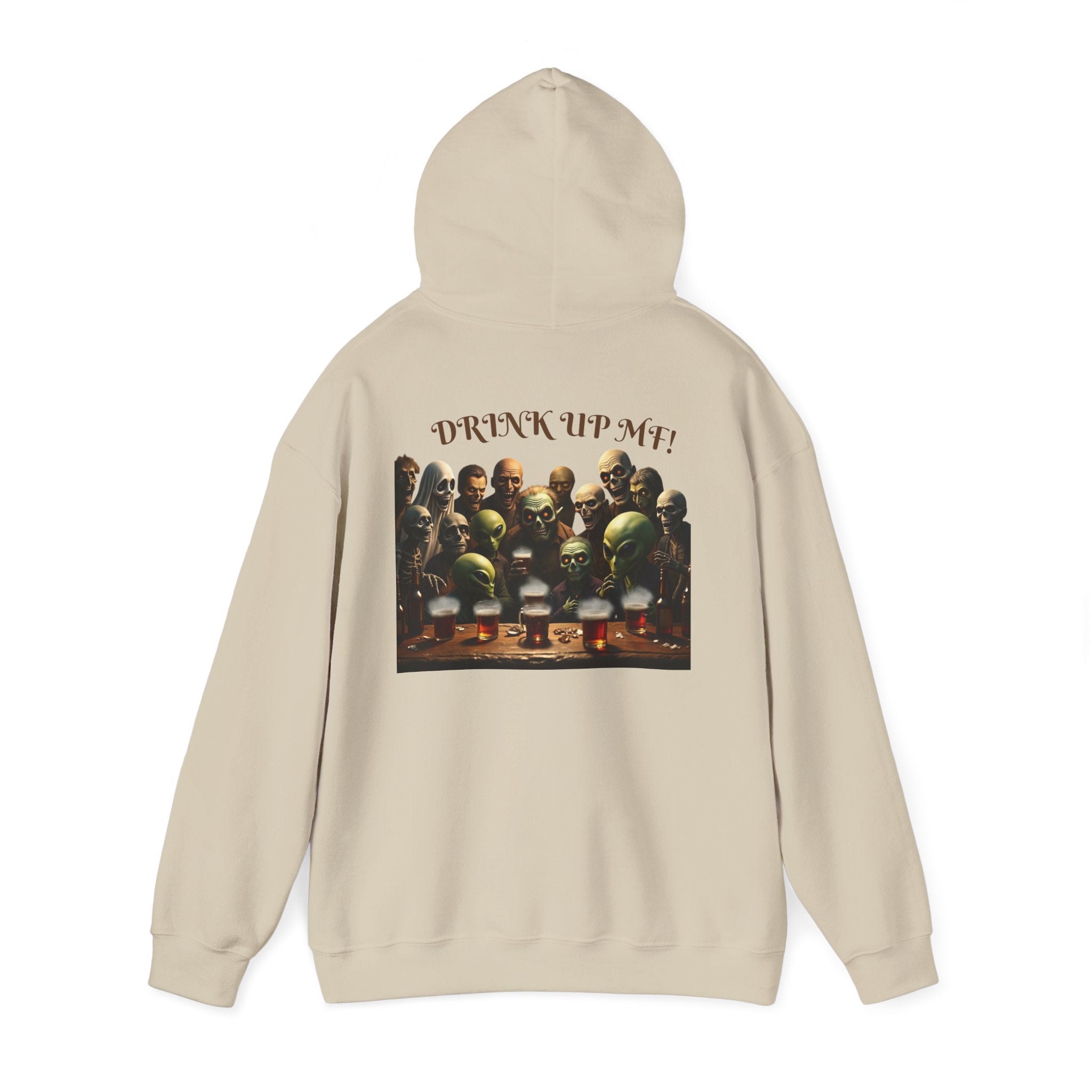 VYBZ Aliens and Monsters Unisex Hooded Sweatshirt - Funny Quote Design