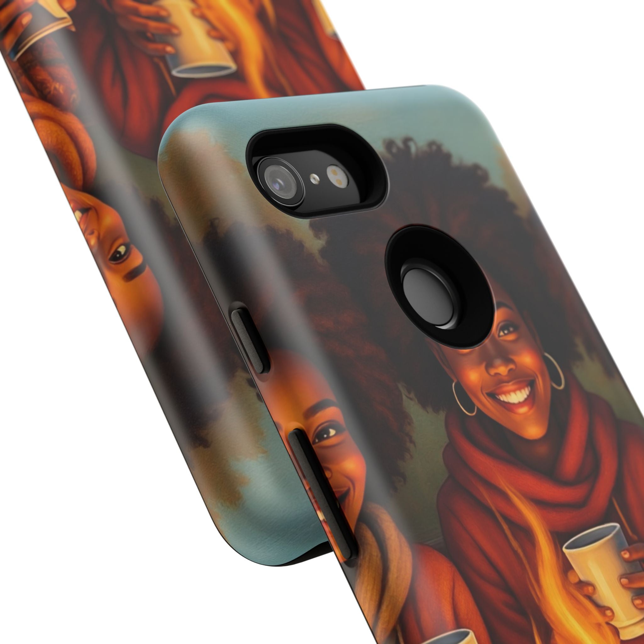 Cozy Phone Case for Campfire Lovers, Tough Cases with Inspirational Design, Perfect Gift for Friends, Birthday Present, Nature Vibe