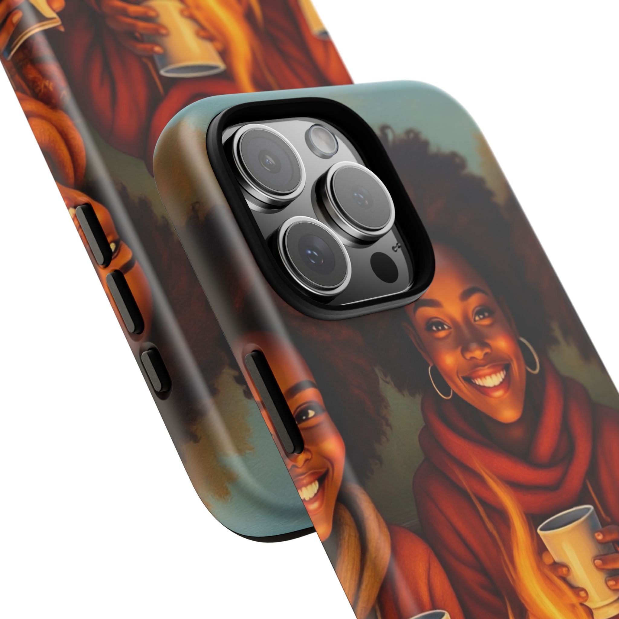 Cozy Phone Case for Campfire Lovers, Tough Cases with Inspirational Design, Perfect Gift for Friends, Birthday Present, Nature Vibe