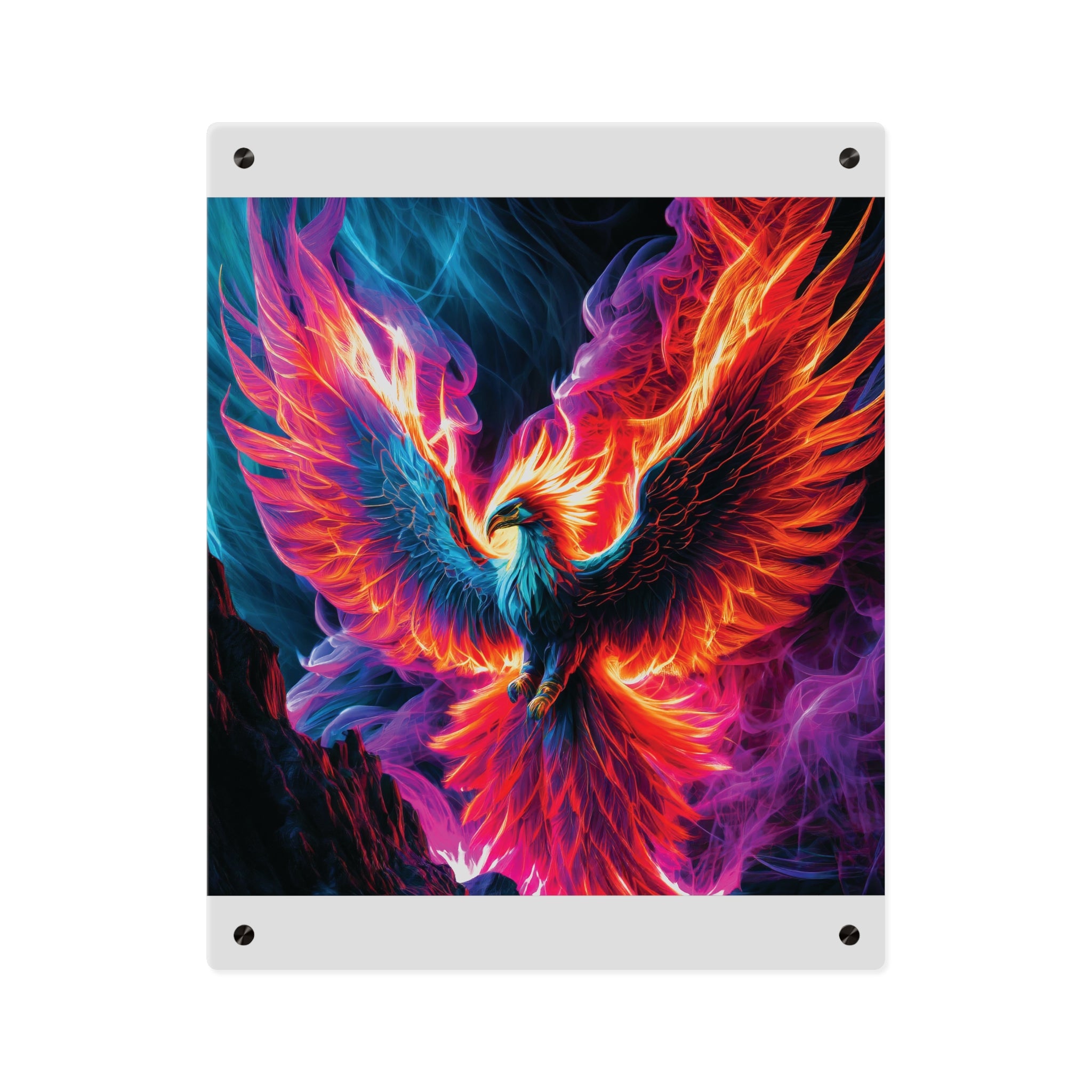 Vibrant Phoenix Acrylic Wall Art