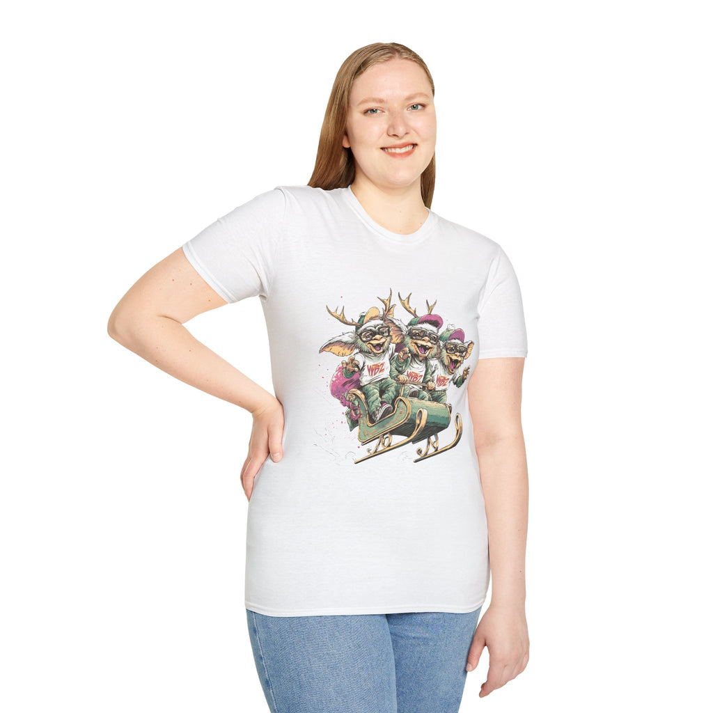 Christmas Gremlin Trio Sleigh T-Shirt