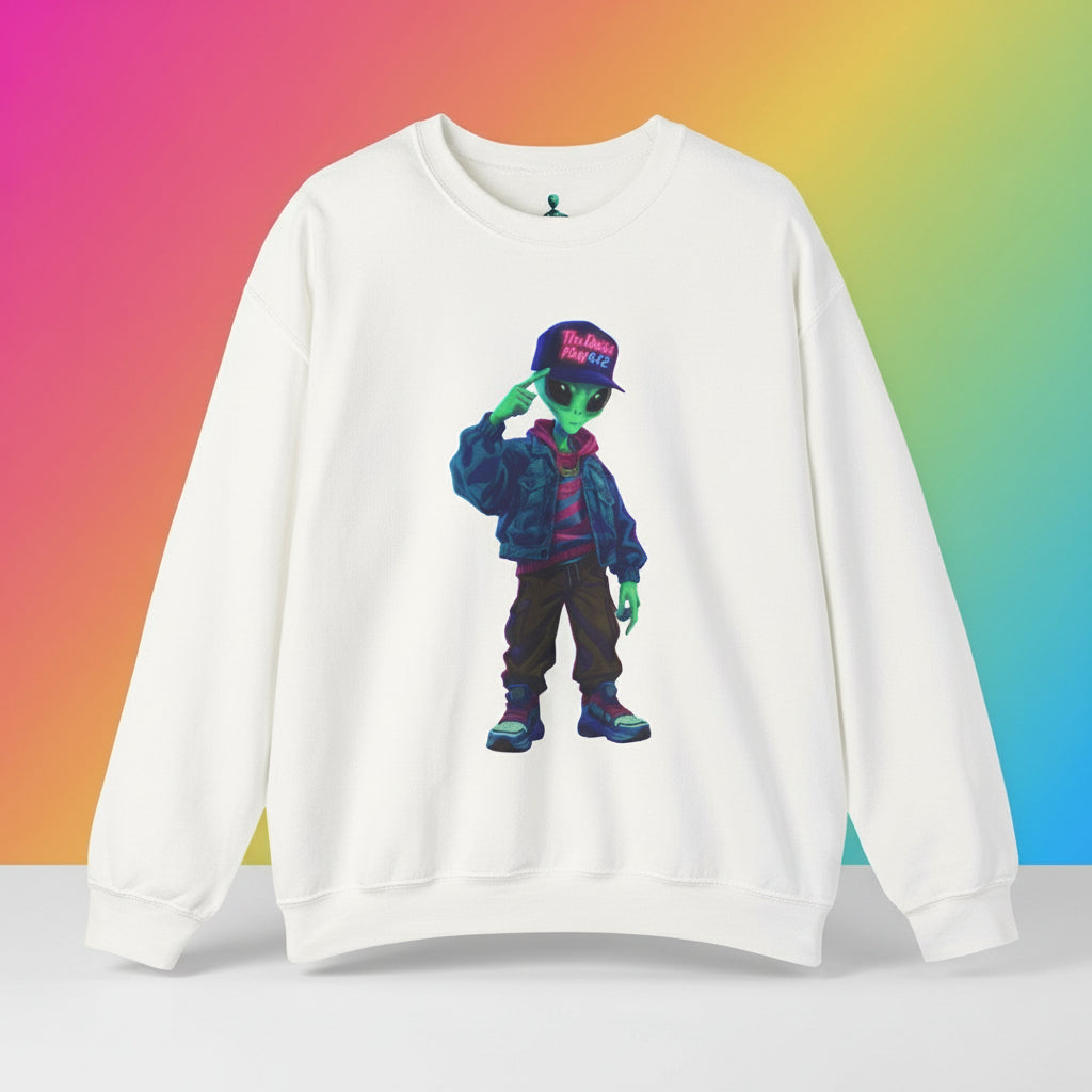 Stylish Alien Graphic Sweatshirt | Unisex Heavy Blend Crewneck | Trendy Casual Wear, Gift for Hipsters, Streetwear Fashion, Unique Art [...]