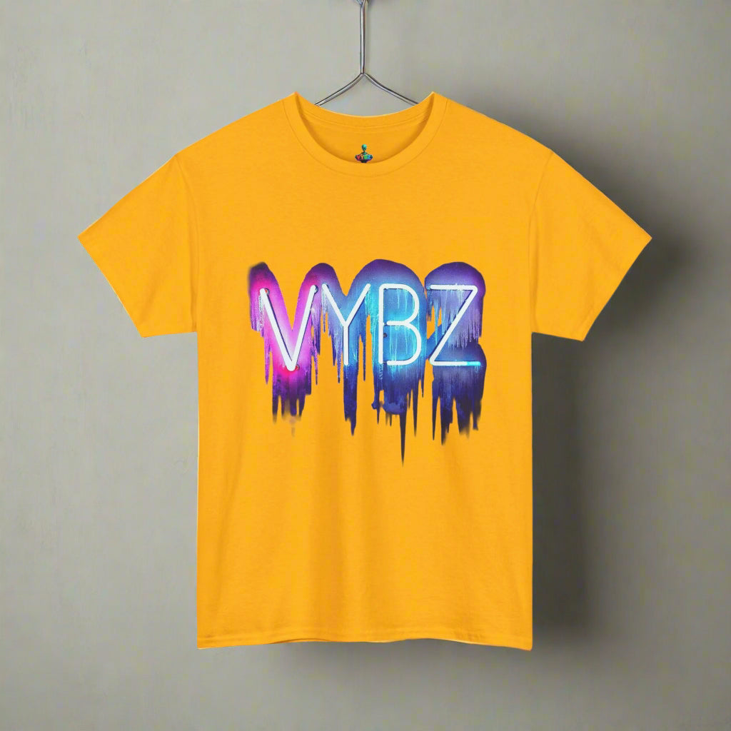 VYBZ Neon Drip Unisex Heavy Cotton Tee, Graphic Tee, Streetwear, Music Festival Shirt, Casual Wear, Gift for Friends