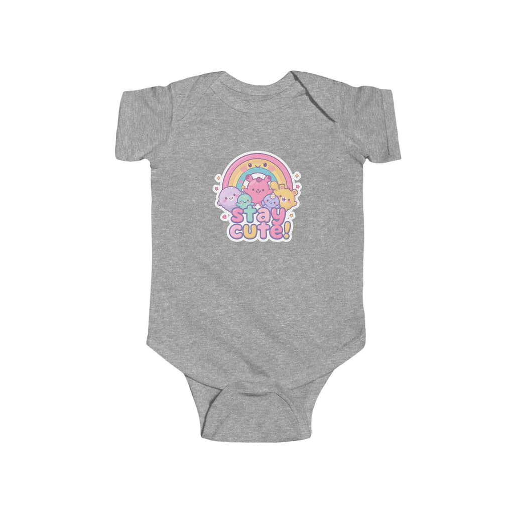 Infant Bodysuit — 'Stay Cute' Rainbow Kawaii Baby Onesie