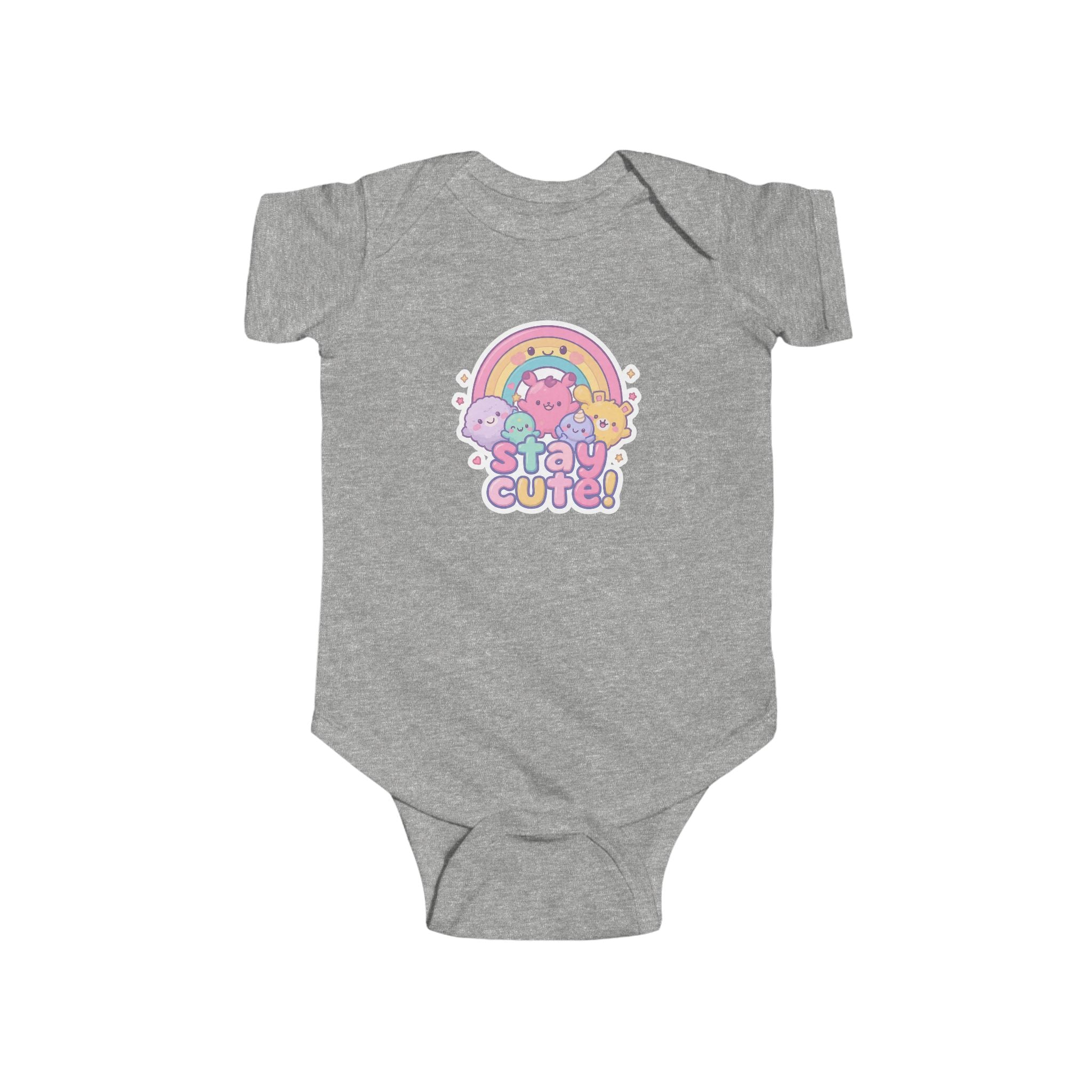 Infant Bodysuit — 'Stay Cute' Rainbow Kawaii Baby Onesie