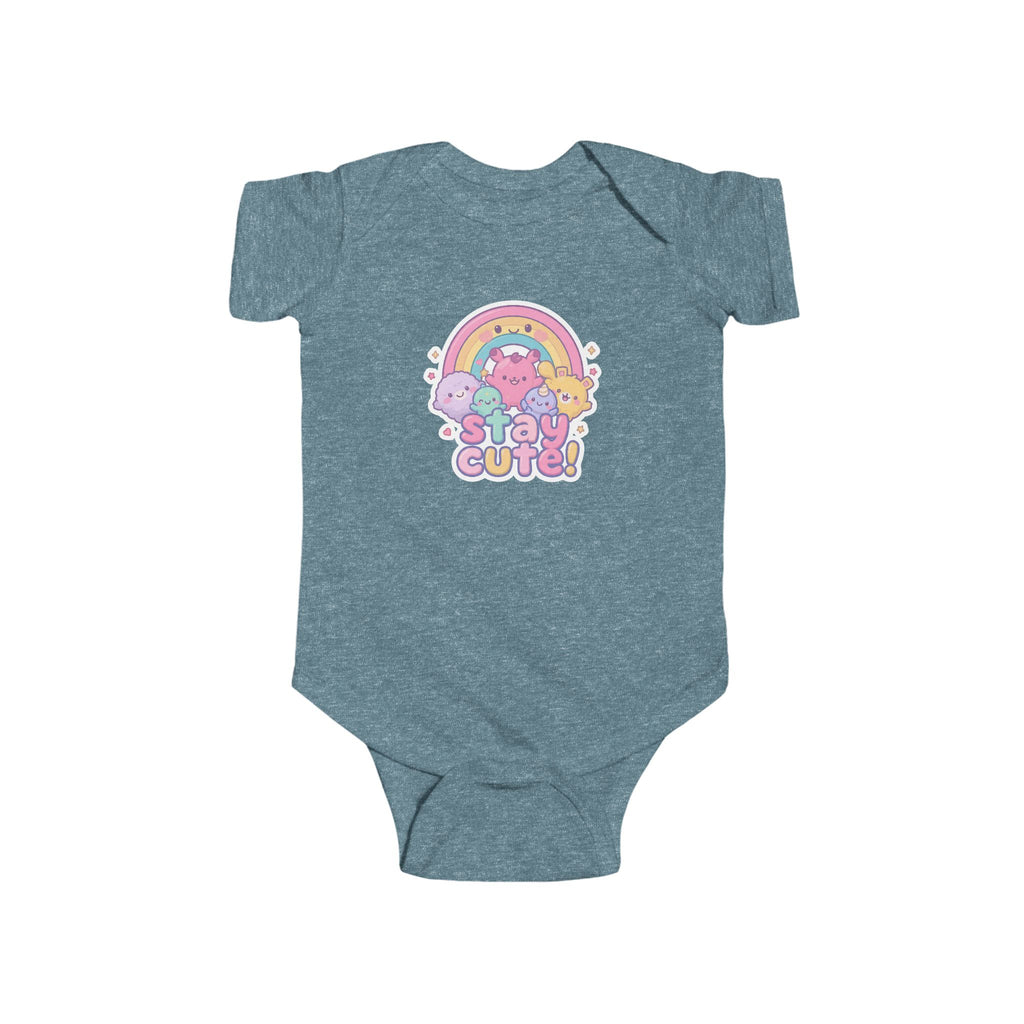 Infant Bodysuit — 'Stay Cute' Rainbow Kawaii Baby Onesie