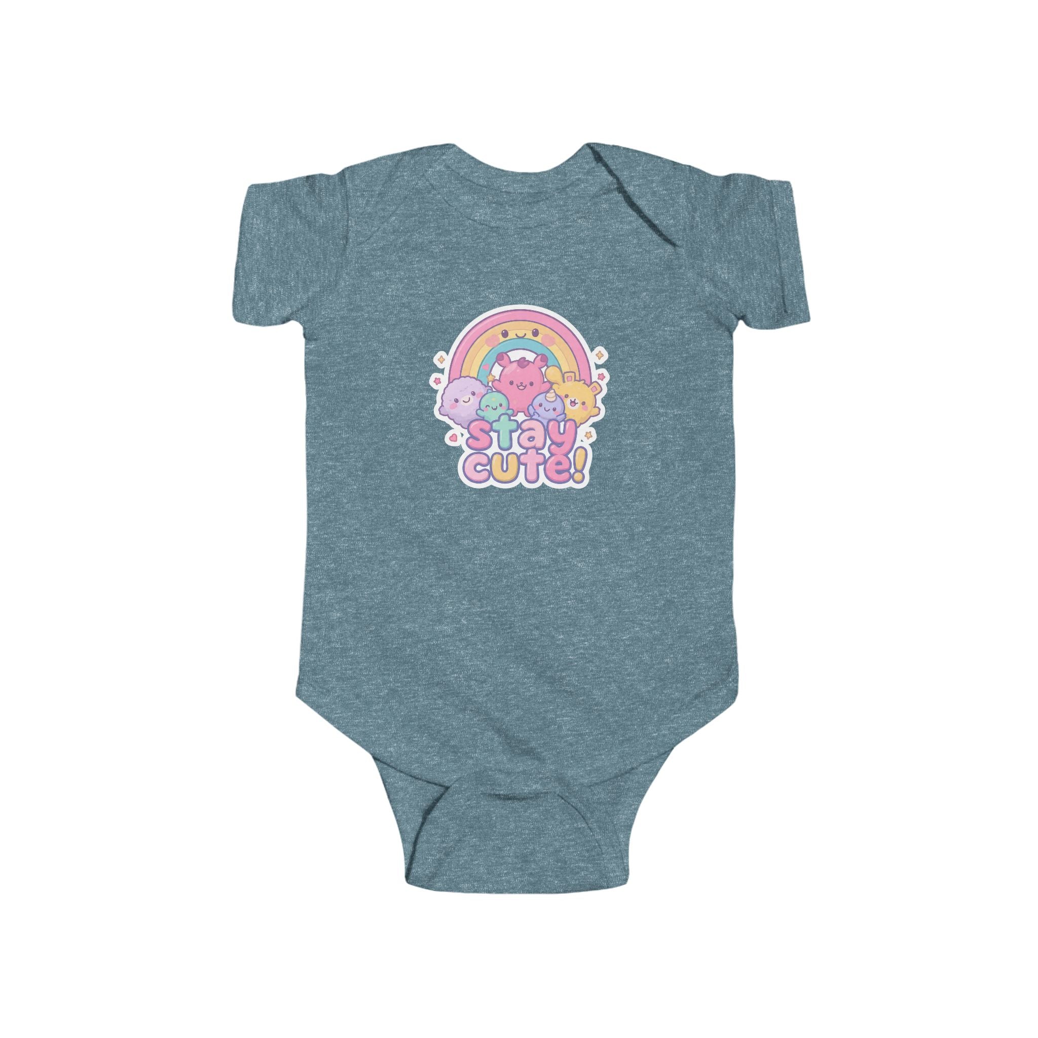 Infant Bodysuit — 'Stay Cute' Rainbow Kawaii Baby Onesie