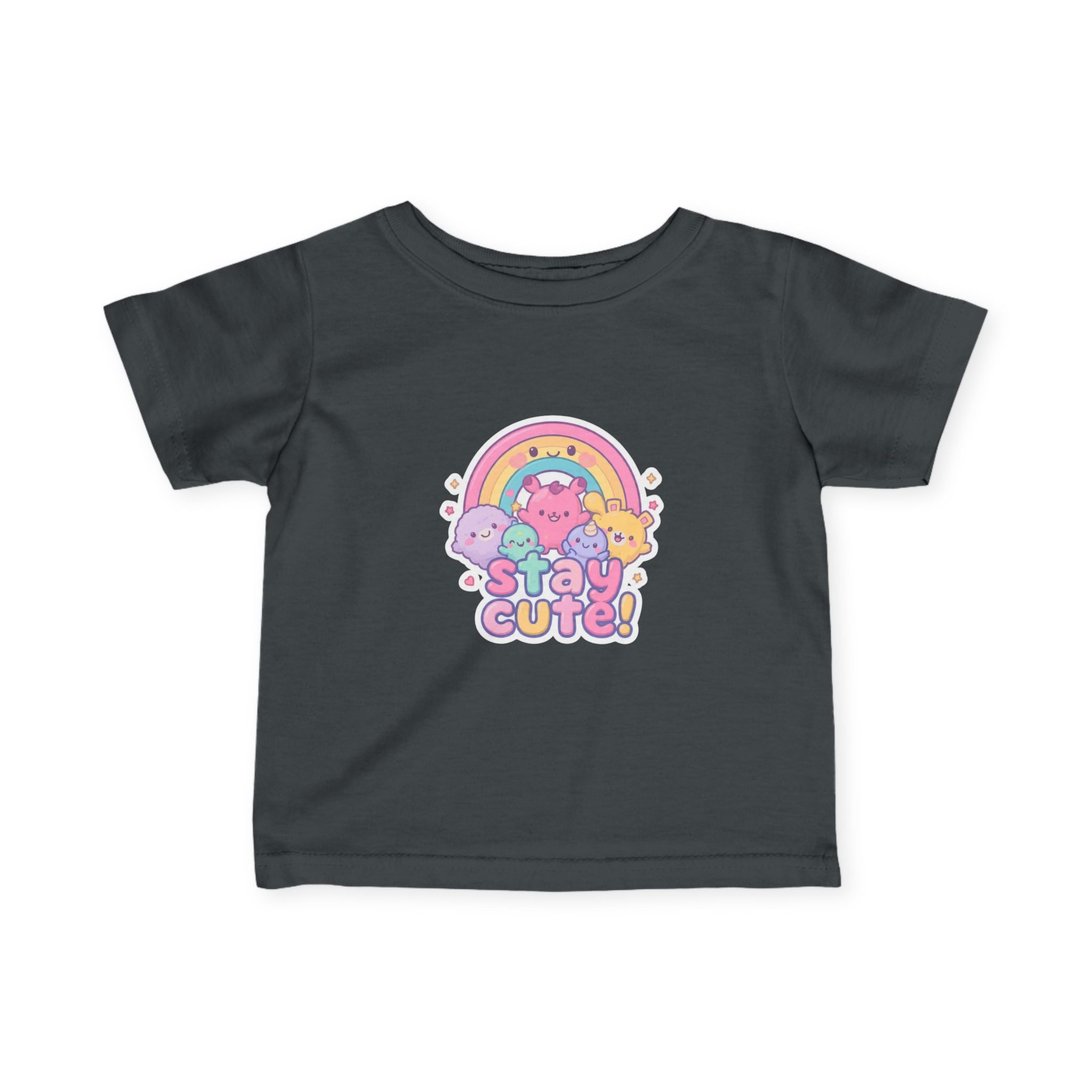 Infant Tee - "Stay Cute" Rainbow Animal Baby Shirt