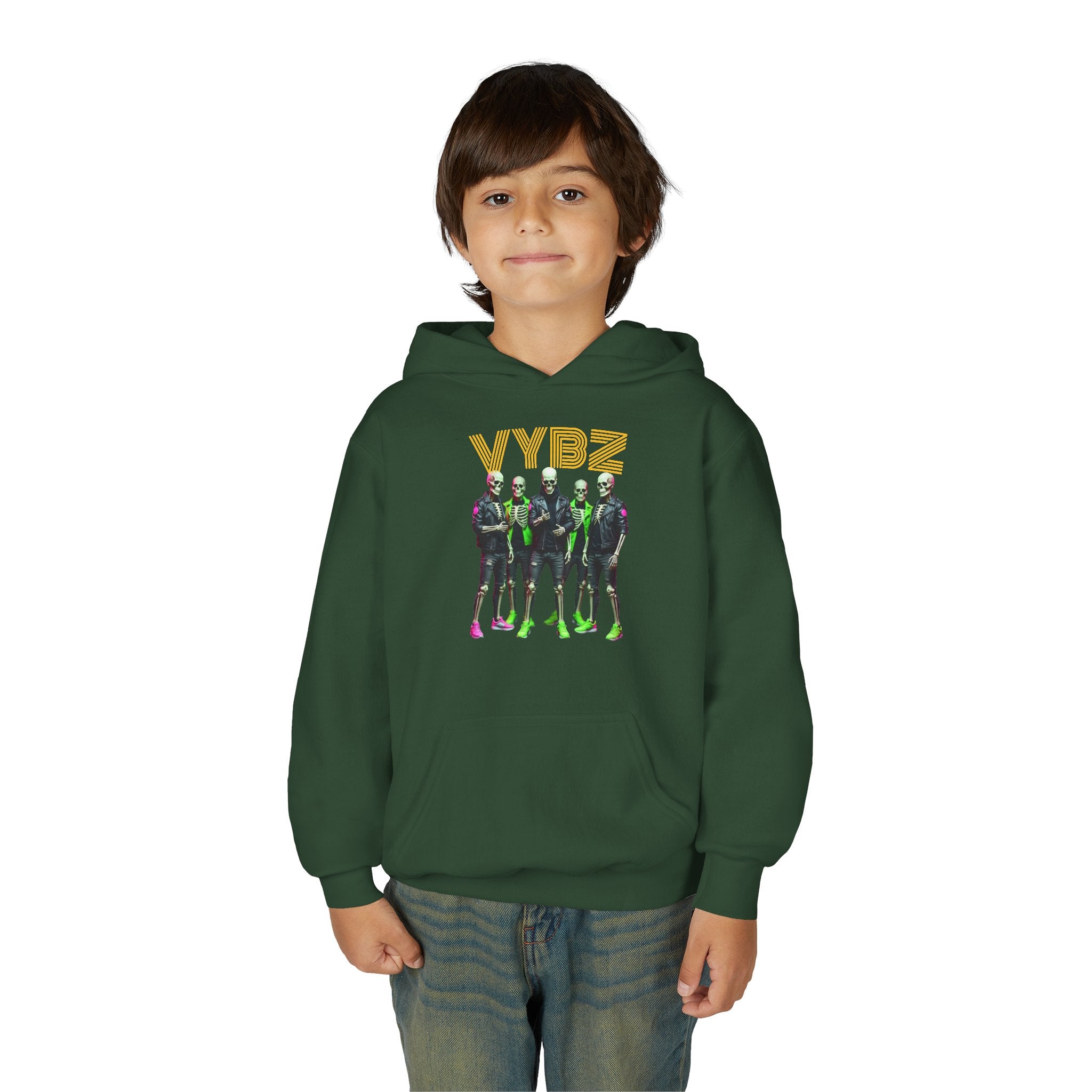 VYBZ Youth Hoodie - Stylish Heavy Blend Sweatshirt for Teens, Graphic Hooded Sweatshirt, Casual Streetwear, Birthday Gift