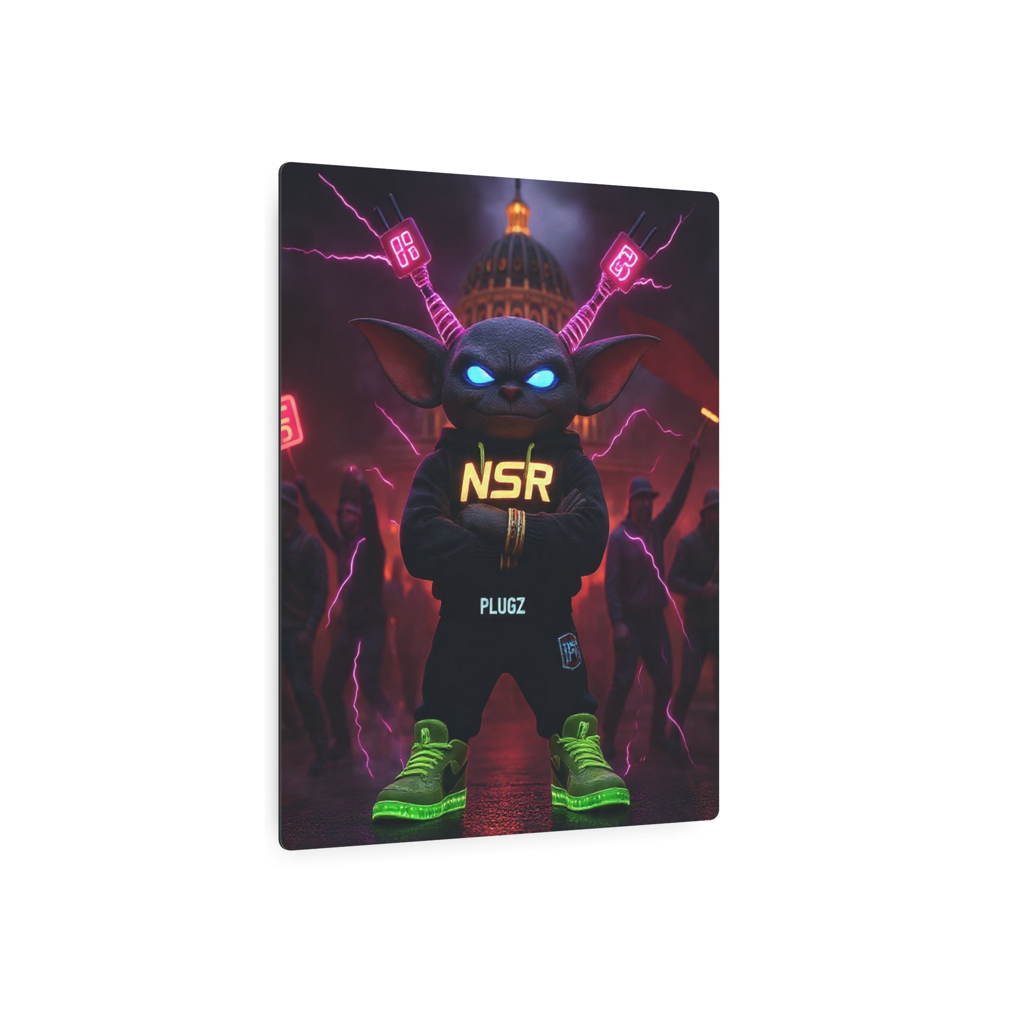 Limited Edition North Star Rebel x 612 Misfits 'Plugz' Metal Art Sign