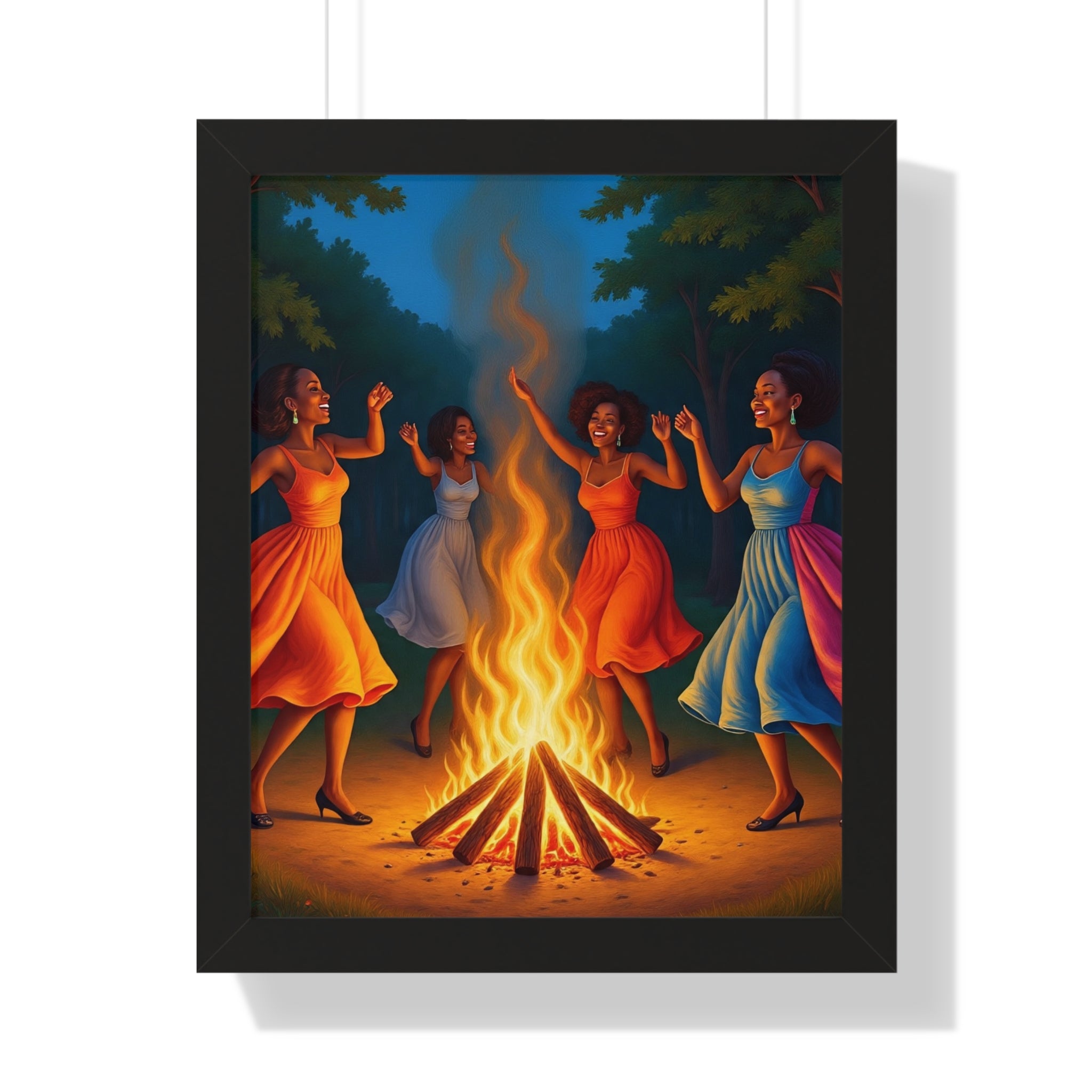Vertical Poster - African American Women Dance Party Design
