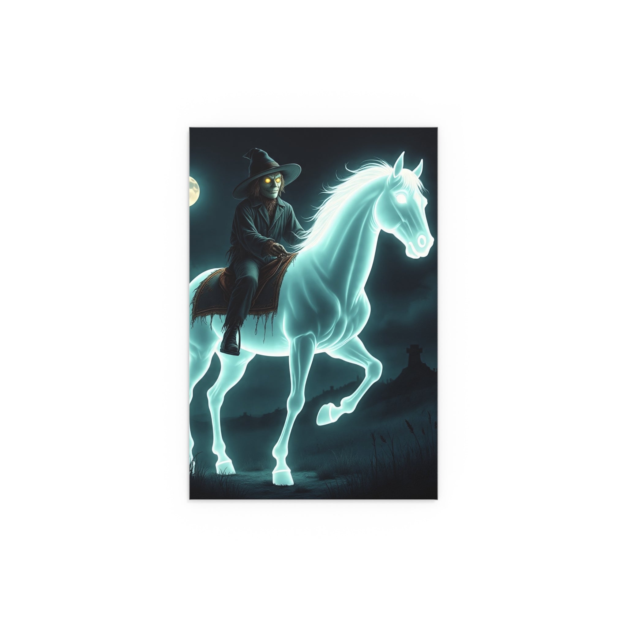 Mystical Wizard Horse Silk Poster, Home Decor, Halloween Art, Wall Art, Gift for Horse Lovers, Indoor and Outdoor Decoration