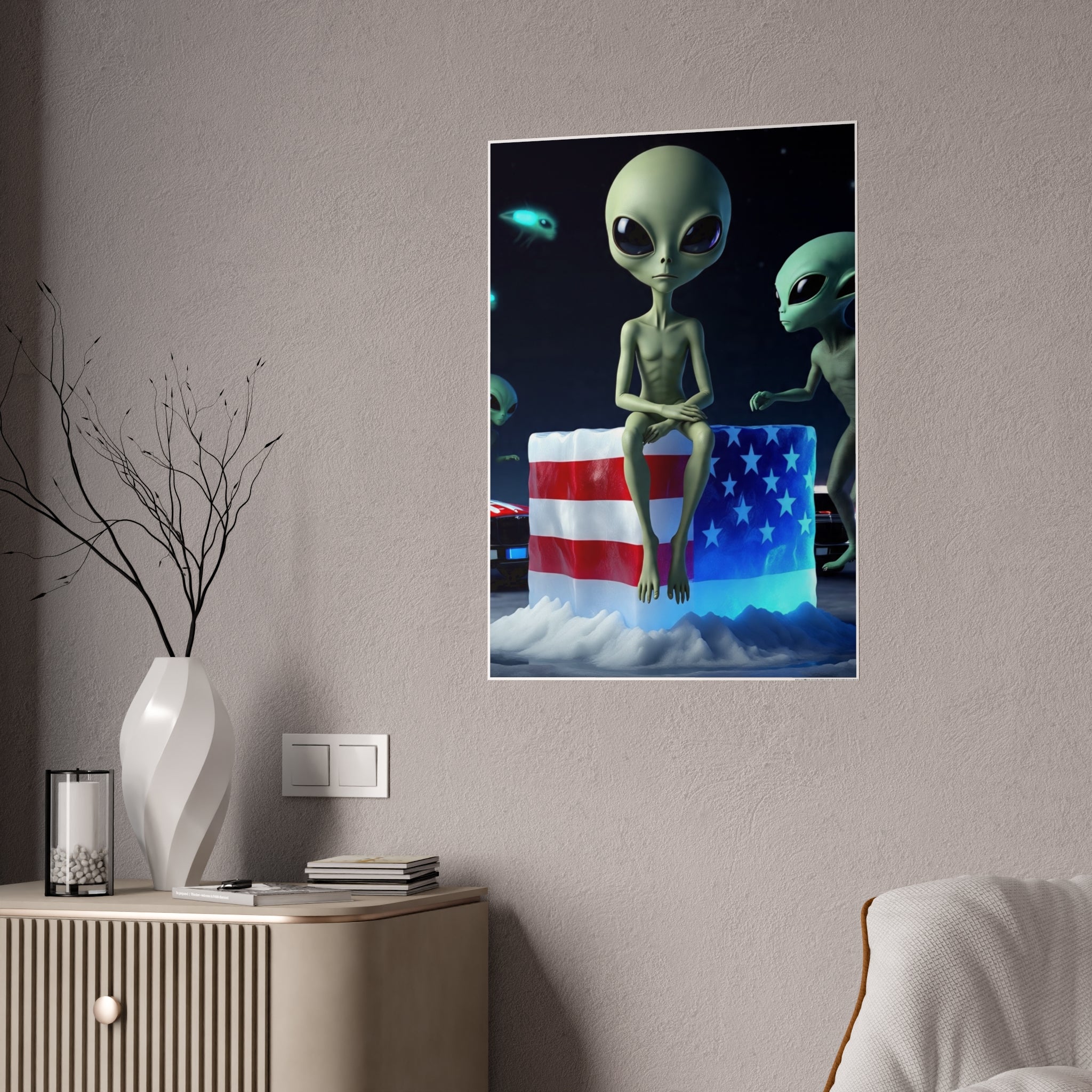 Alien-Inspired Glossy Poster