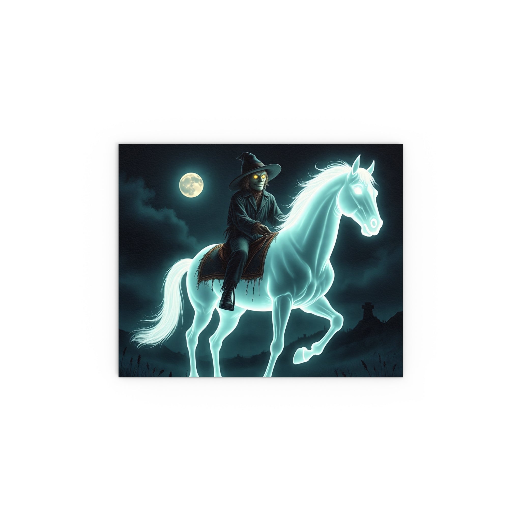 Mystical Wizard Horse Silk Poster, Home Decor, Halloween Art, Wall Art, Gift for Horse Lovers, Indoor and Outdoor Decoration