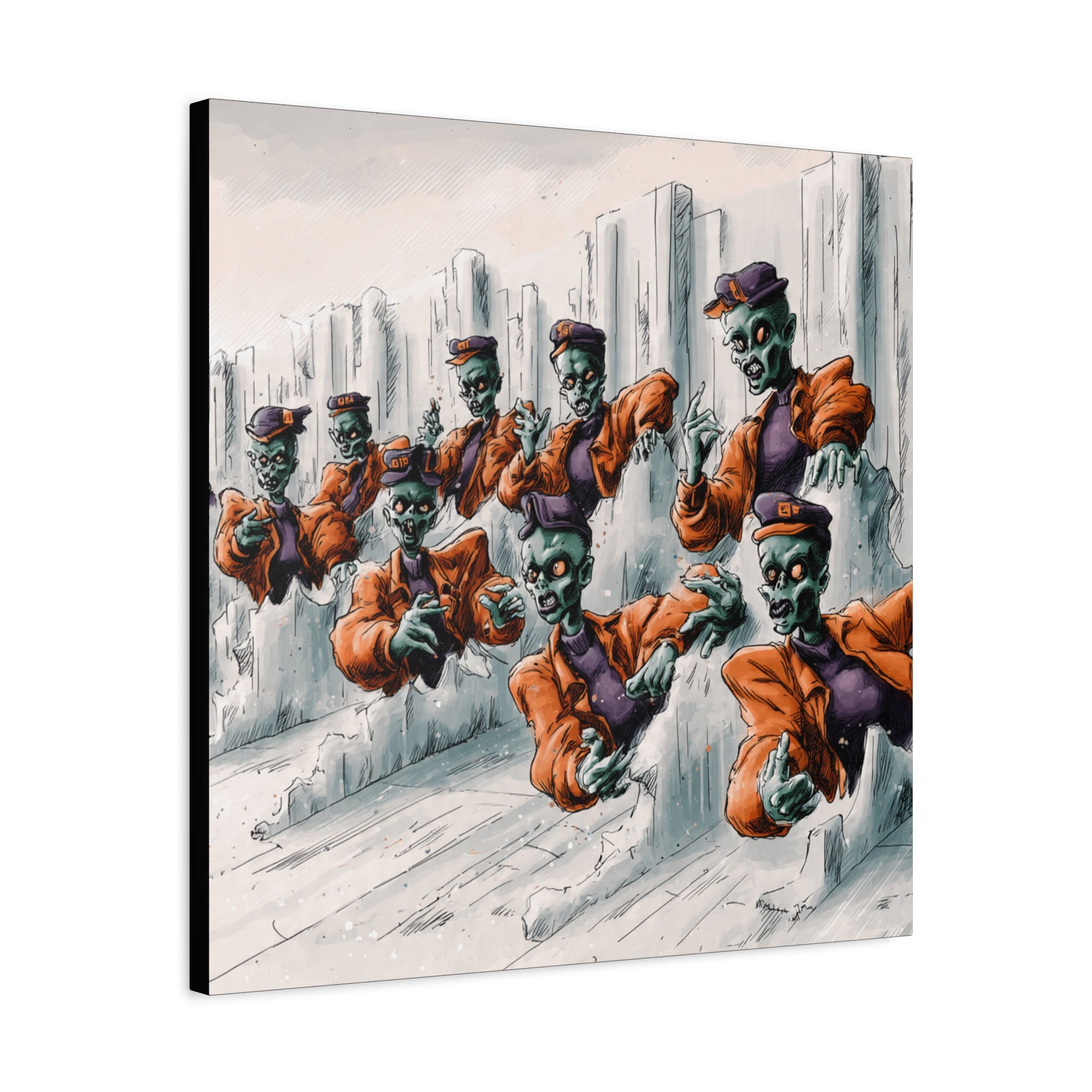 Zombie Chorus Matte Canvas Wall Art
