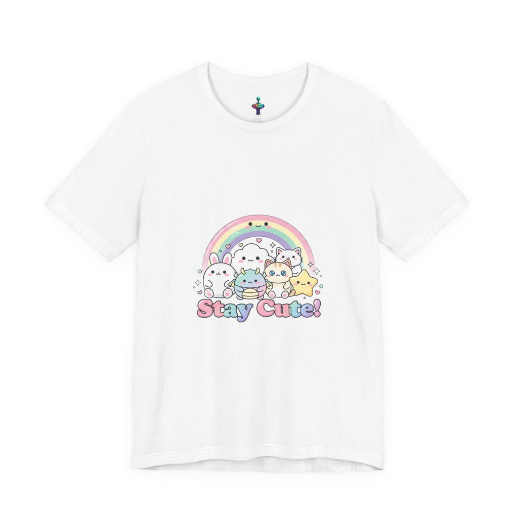 Pastel Kawaii Rainbow 'Stay Cute' Tee | candy kawaii, pastel rainbow