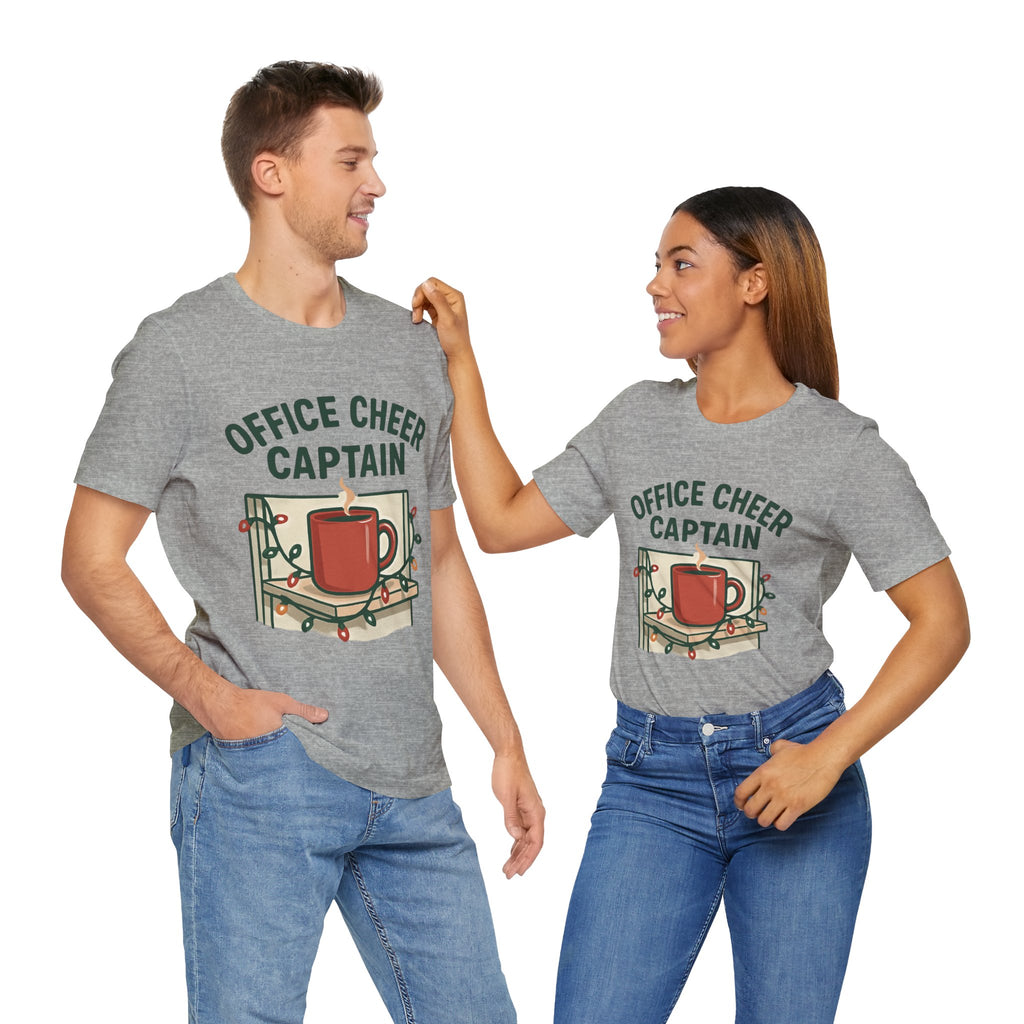 Office Cheer Captain Tee — Holiday Coffee Mug Christmas Work Shirt