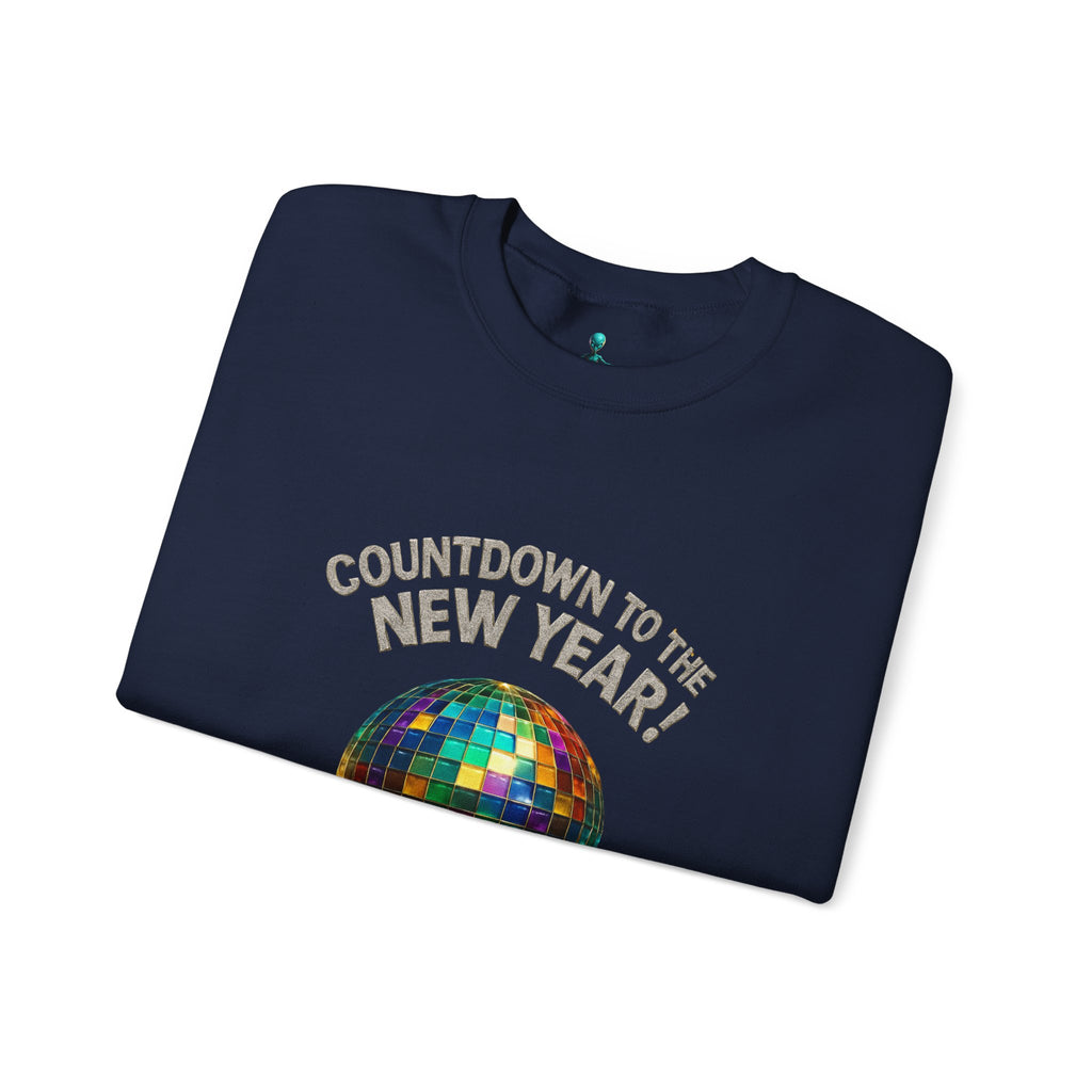 New Year Countdown Sweatshirt — Disco Ball Graphic Crewneck