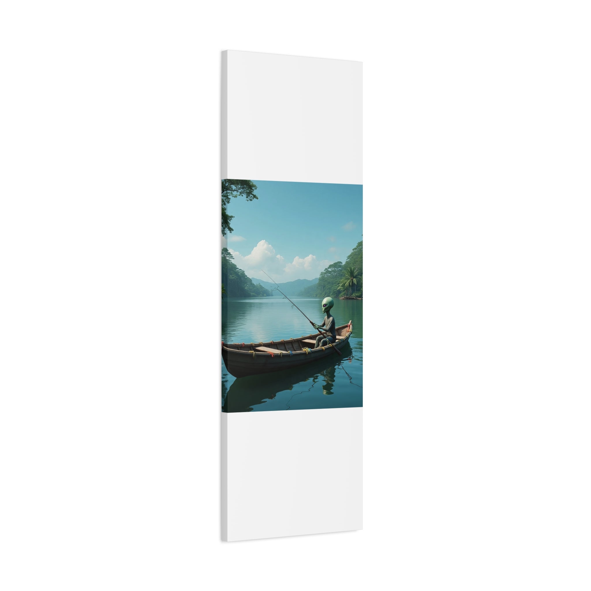 Alien Fishing Canvas Art
