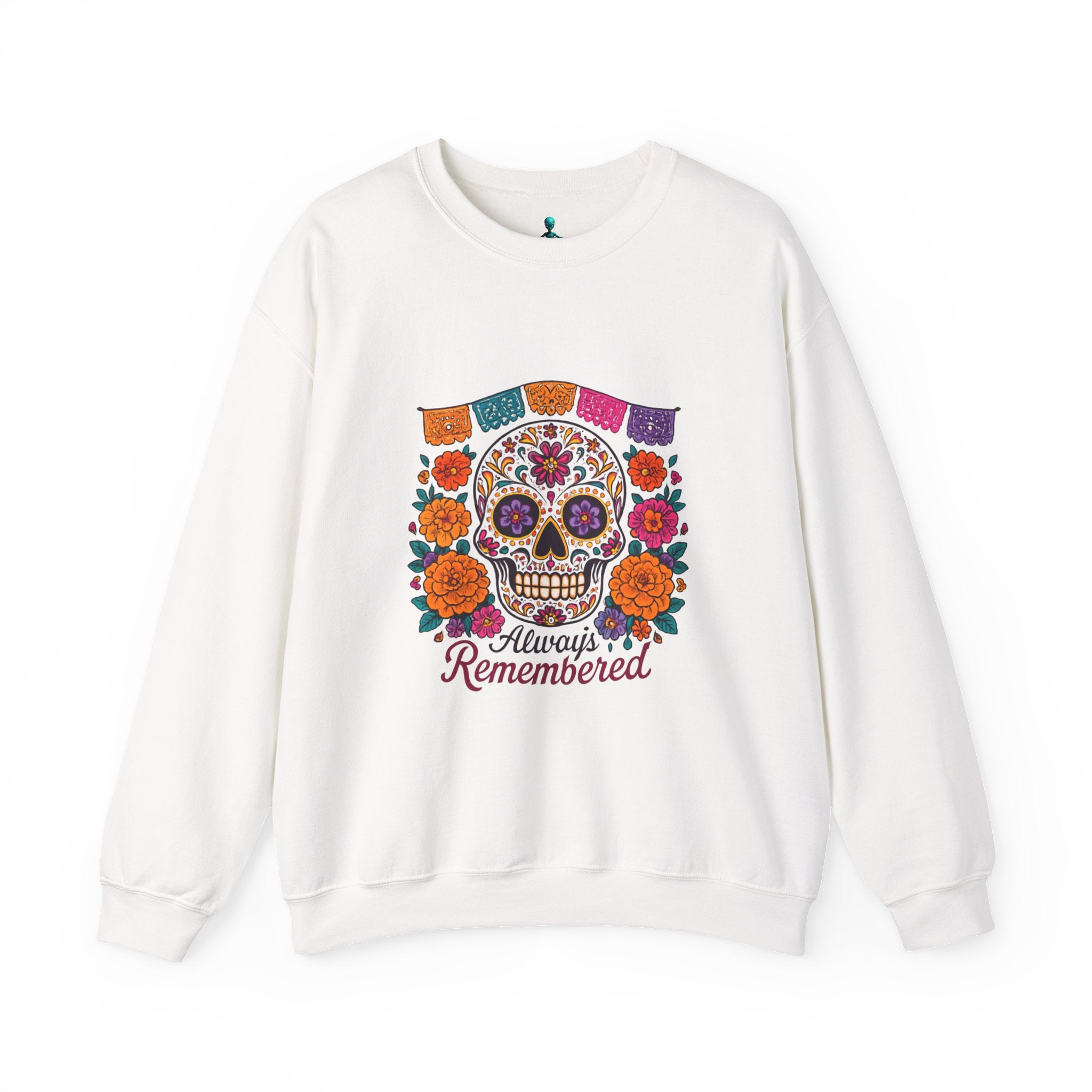 Sugar-skull Crewneck Sweatshirt - Dia de los Muertos Design