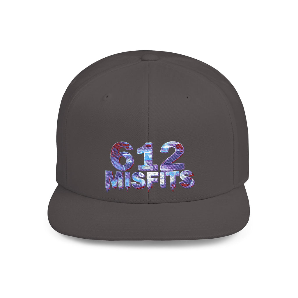 612 Misfits Flat Bill Snapback Hat – Retro Graphic Streetwear Cap