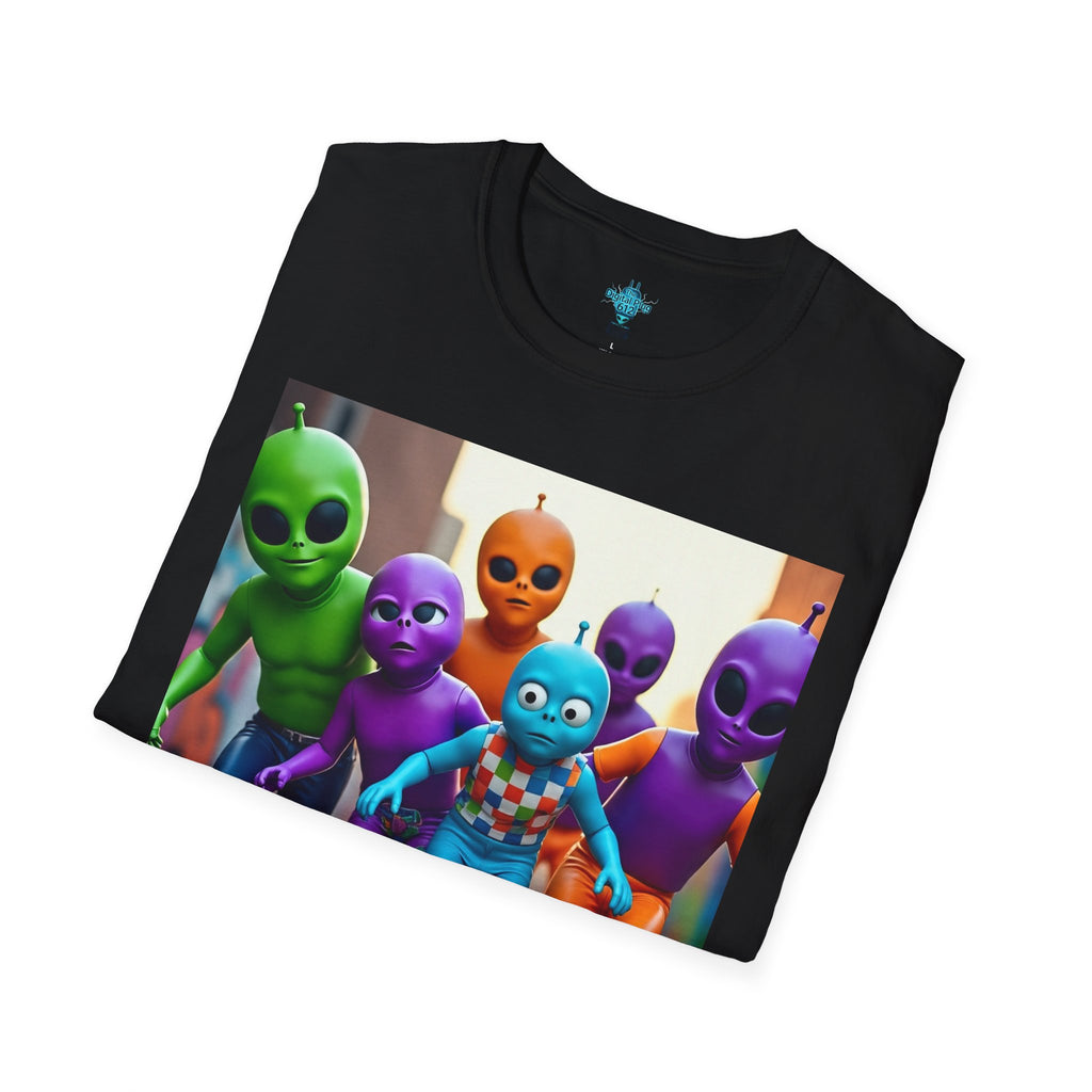 VYBZ Alien Skateboarder Unisex T-Shirt, Cool Graphic Tee for Skaters, Fun Summer Wear, Unique Gift for Kids and Teens, Vibrant Street [...]