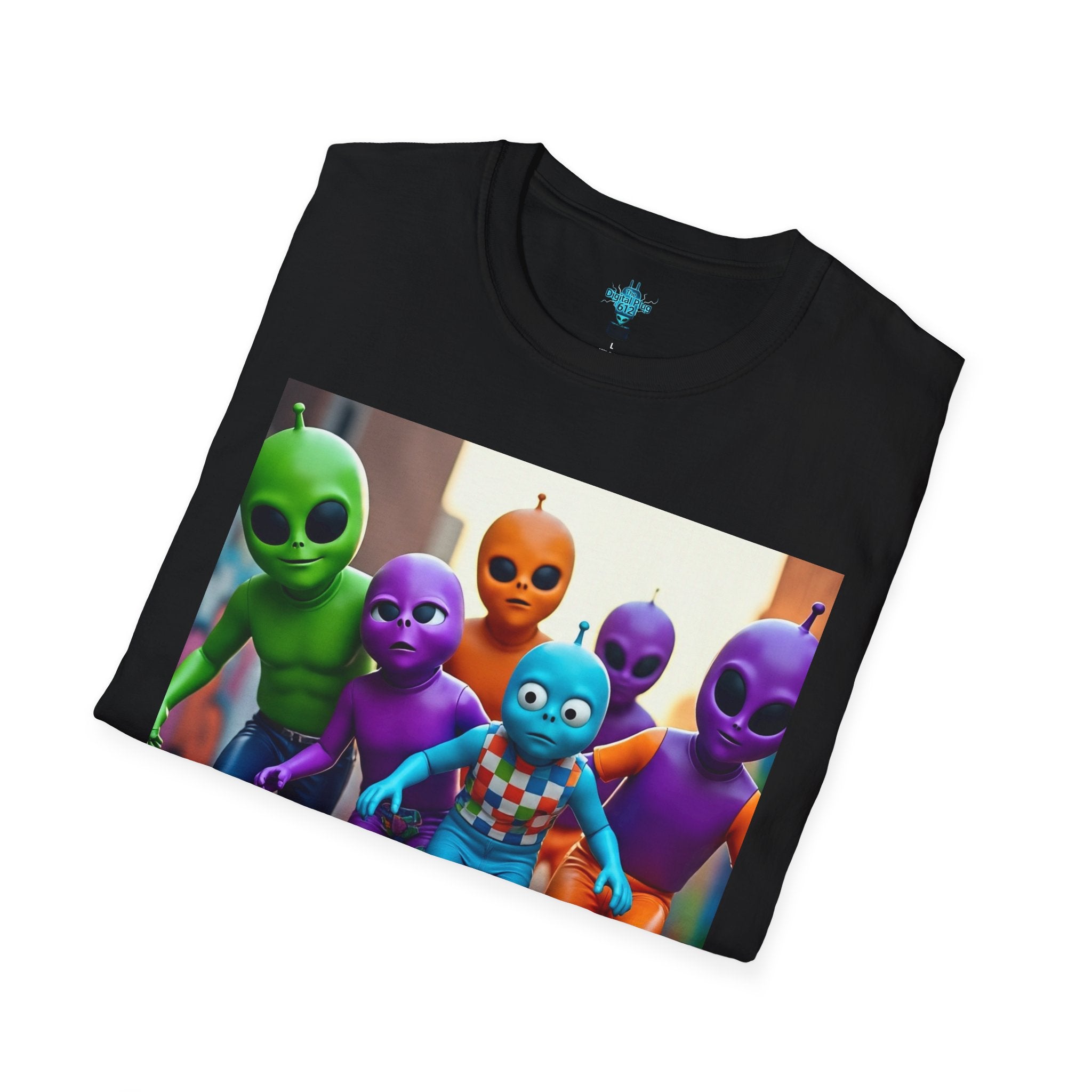 VYBZ Alien Skateboarder Unisex T-Shirt, Cool Graphic Tee for Skaters, Fun Summer Wear, Unique Gift for Kids and Teens, Vibrant Street [...]